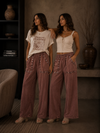 Cocoa Studded Chill Wideleg Pants