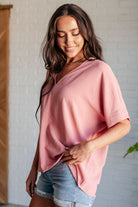 Contrary to Popular Belief V-Neck Blouse-Short Sleeve Tops-Krush Kandy, Women's Online Fashion Boutique Located in Phoenix, Arizona (Scottsdale Area)