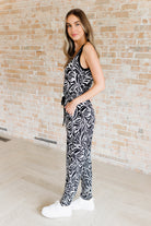 Cool Girl Filigree Jumpsuit-Jumpsuits & Rompers-Krush Kandy, Women's Online Fashion Boutique Located in Phoenix, Arizona (Scottsdale Area)
