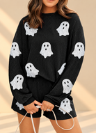 Cozy Black Ghost-Print Lounge Set.png
