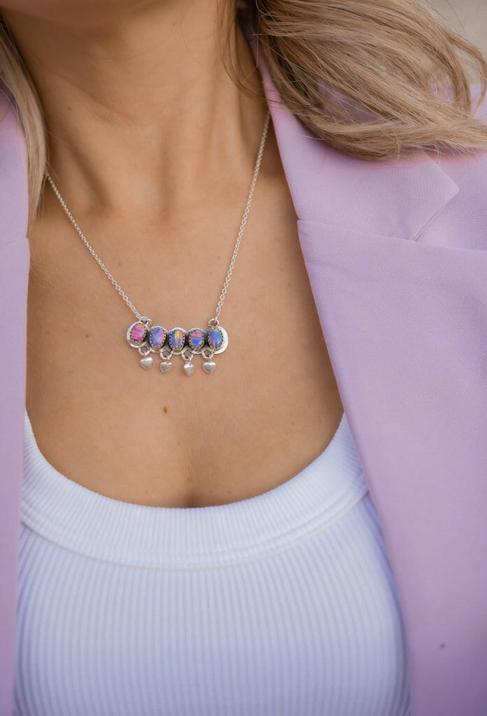 Heart's Desire Stone Necklace-Chain Necklaces-Krush Kandy, Women's Online Fashion Boutique Located in Phoenix, Arizona (Scottsdale Area)