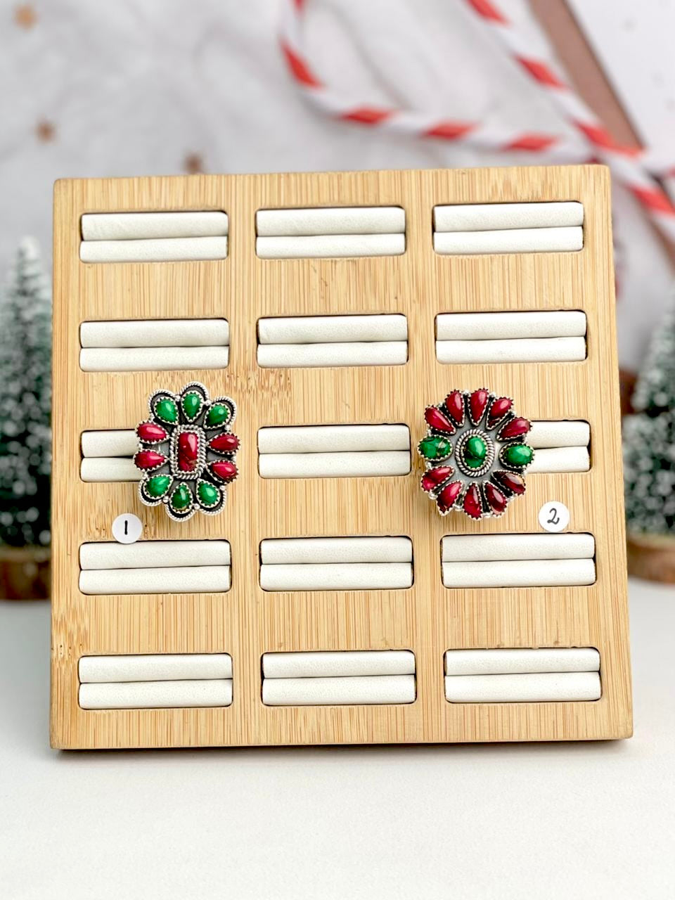 Perfect Holiday Dahlia Stone Cluster Ring-Rings-Krush Kandy, Women's Online Fashion Boutique Located in Phoenix, Arizona (Scottsdale Area)