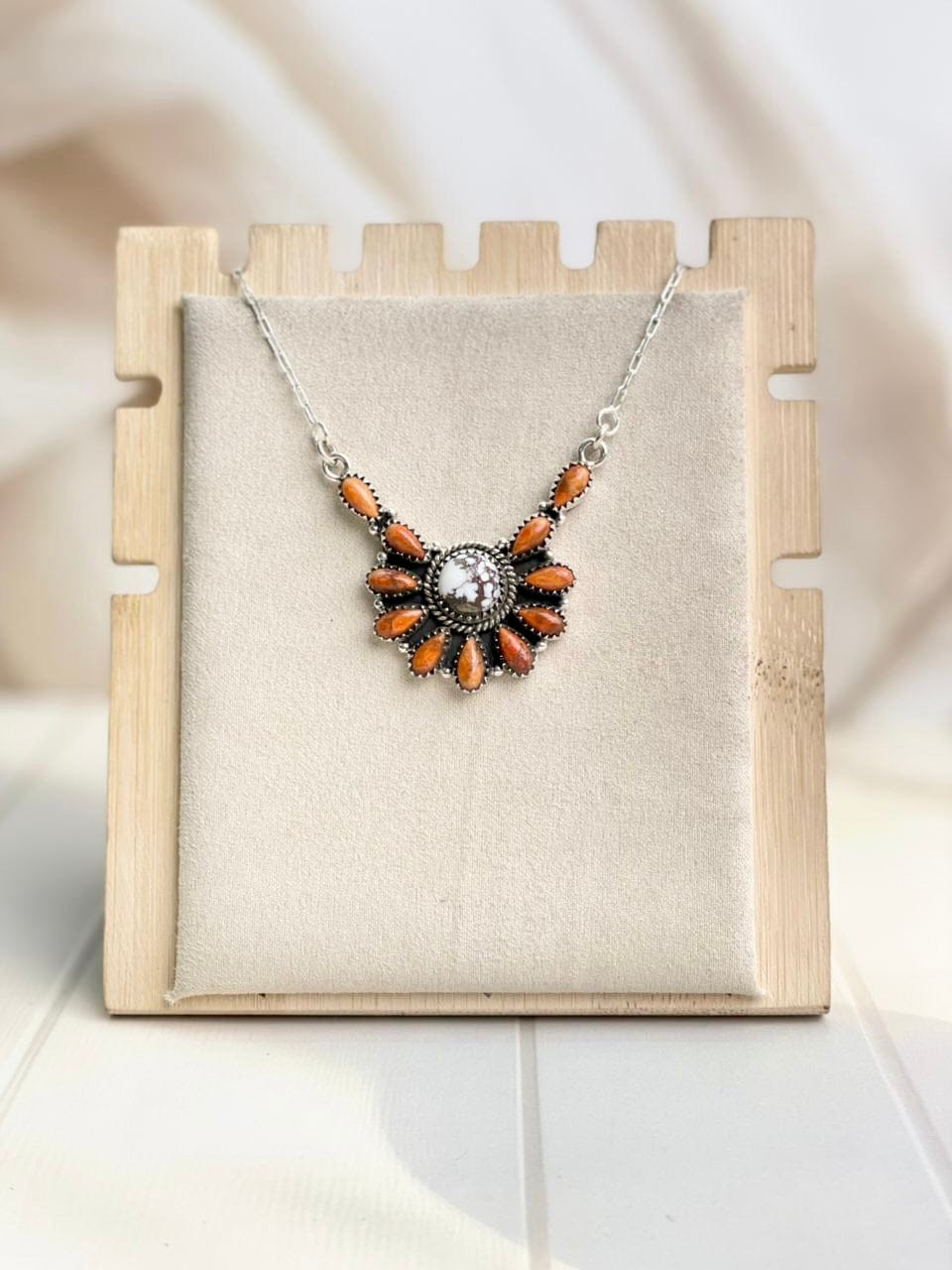 Holding the Daisy Necklace