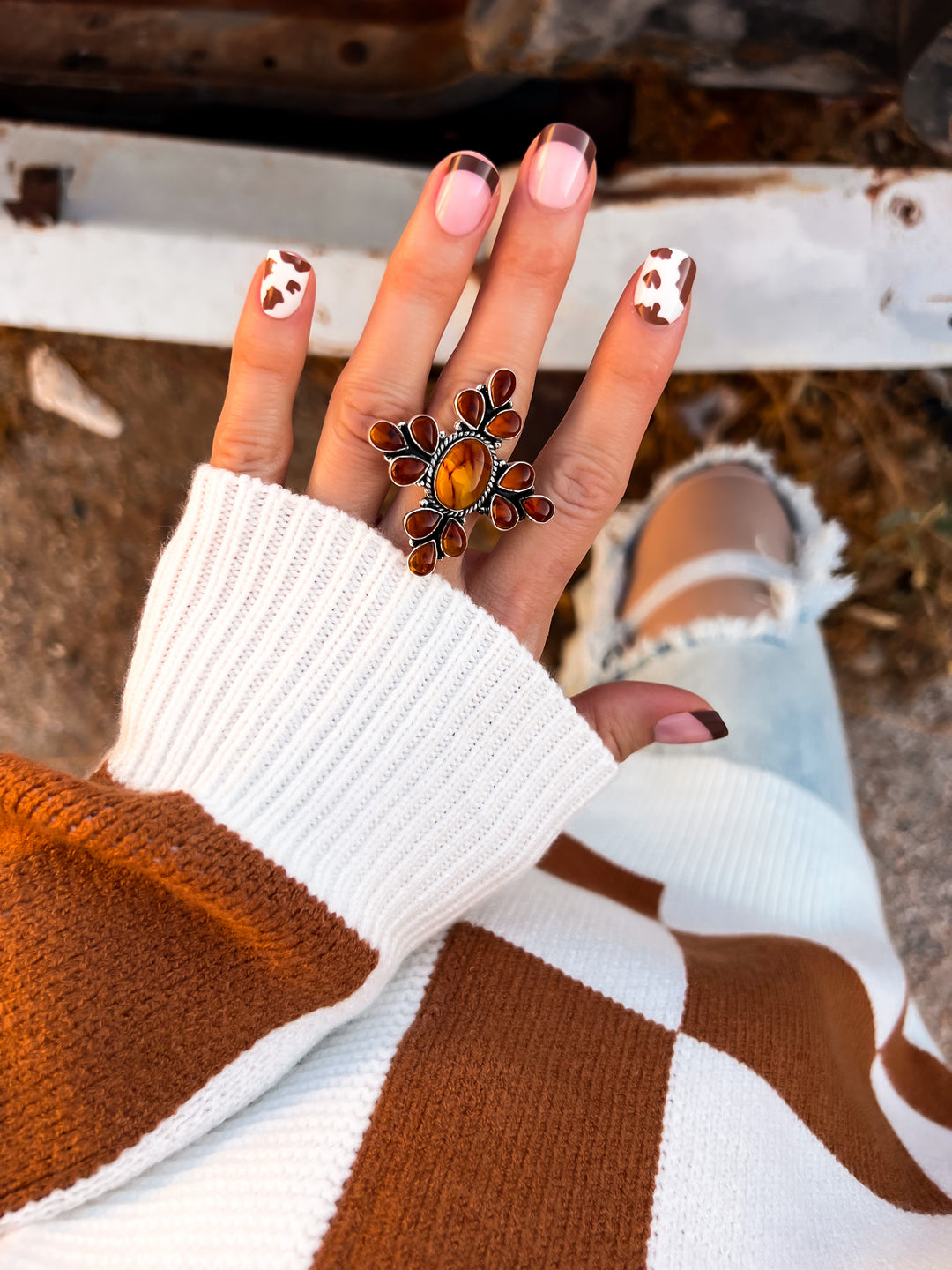 Amber In August Cluster Ring (PRE ORDER NOW OPEN)-Krush Kandy, Women's Online Fashion Boutique Located in Phoenix, Arizona (Scottsdale Area)