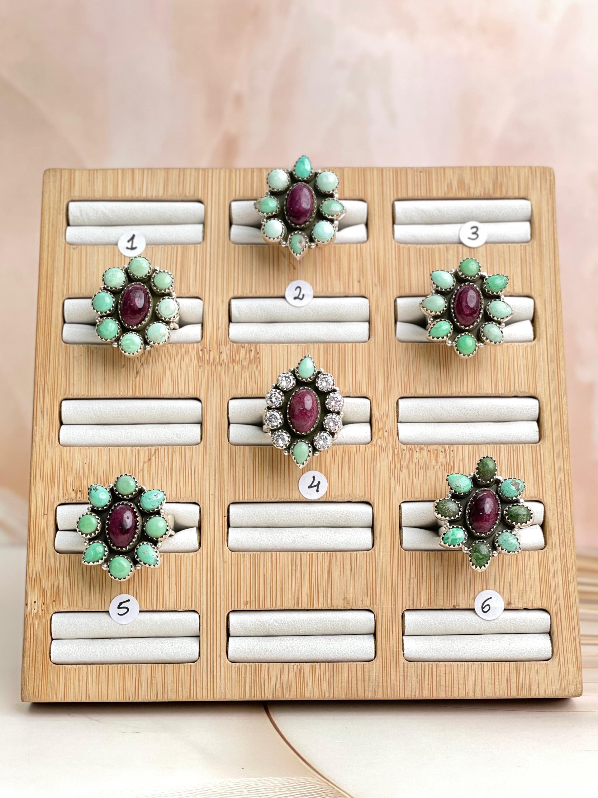 Purple Oyster & Varascite Cluster Rings-Rings-Krush Kandy, Women's Online Fashion Boutique Located in Phoenix, Arizona (Scottsdale Area)