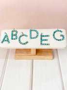 Turquoise Sterling Silver Personalized Initial Pendant-Pendant Necklaces-Krush Kandy, Women's Online Fashion Boutique Located in Phoenix, Arizona (Scottsdale Area)