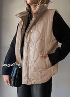 Lux Quilted Puffer Vest-Jackets-Krush Kandy, Women's Online Fashion Boutique Located in Phoenix, Arizona (Scottsdale Area)