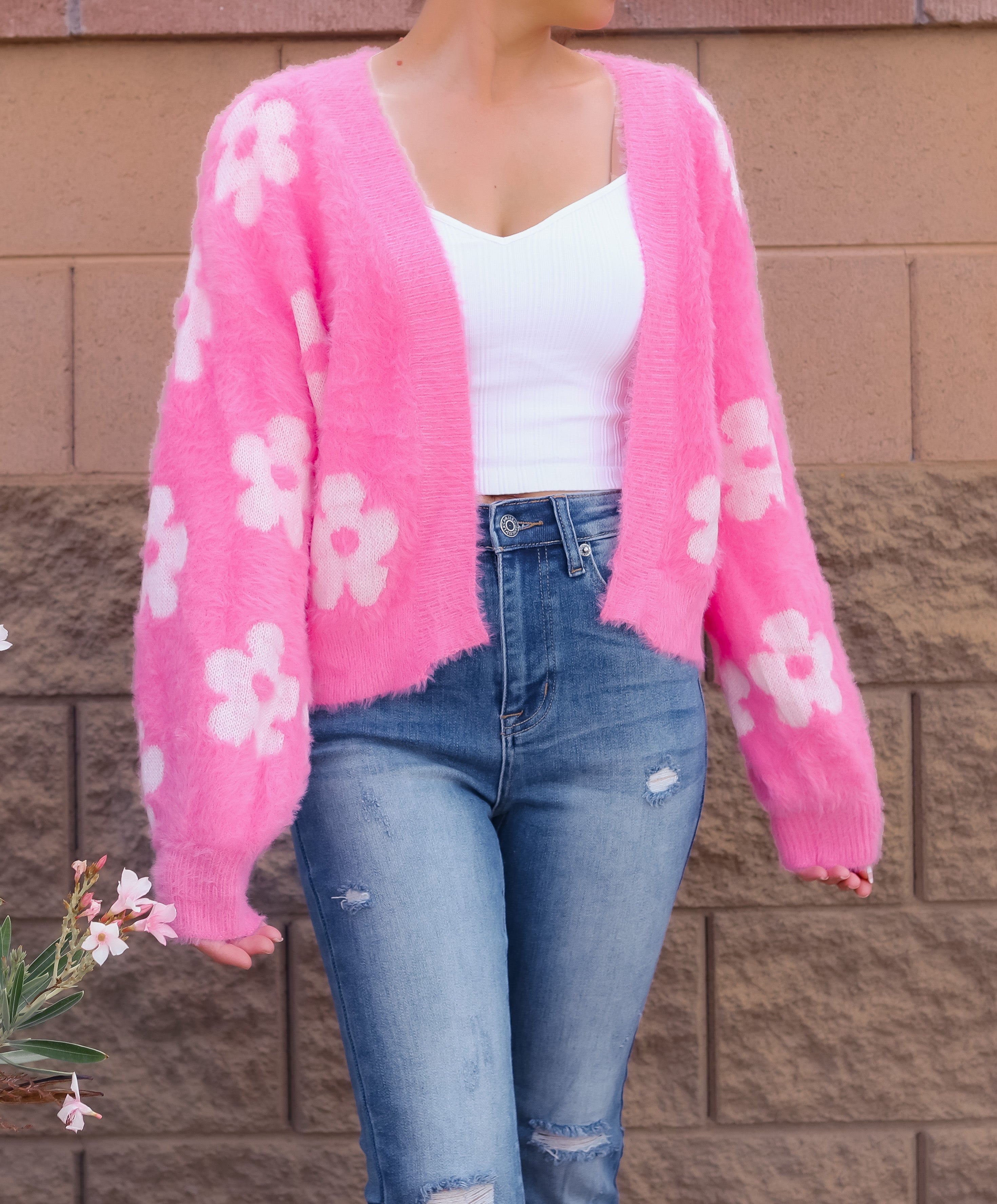 Barbie Girl Floral Cardigan | PREORDER NOW OPEN-Sweaters-Krush Kandy, Women's Online Fashion Boutique Located in Phoenix, Arizona (Scottsdale Area)
