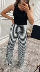 Wide Leg Stripe Tie Pants-Pants-Krush Kandy, Women's Online Fashion Boutique Located in Phoenix, Arizona (Scottsdale Area)