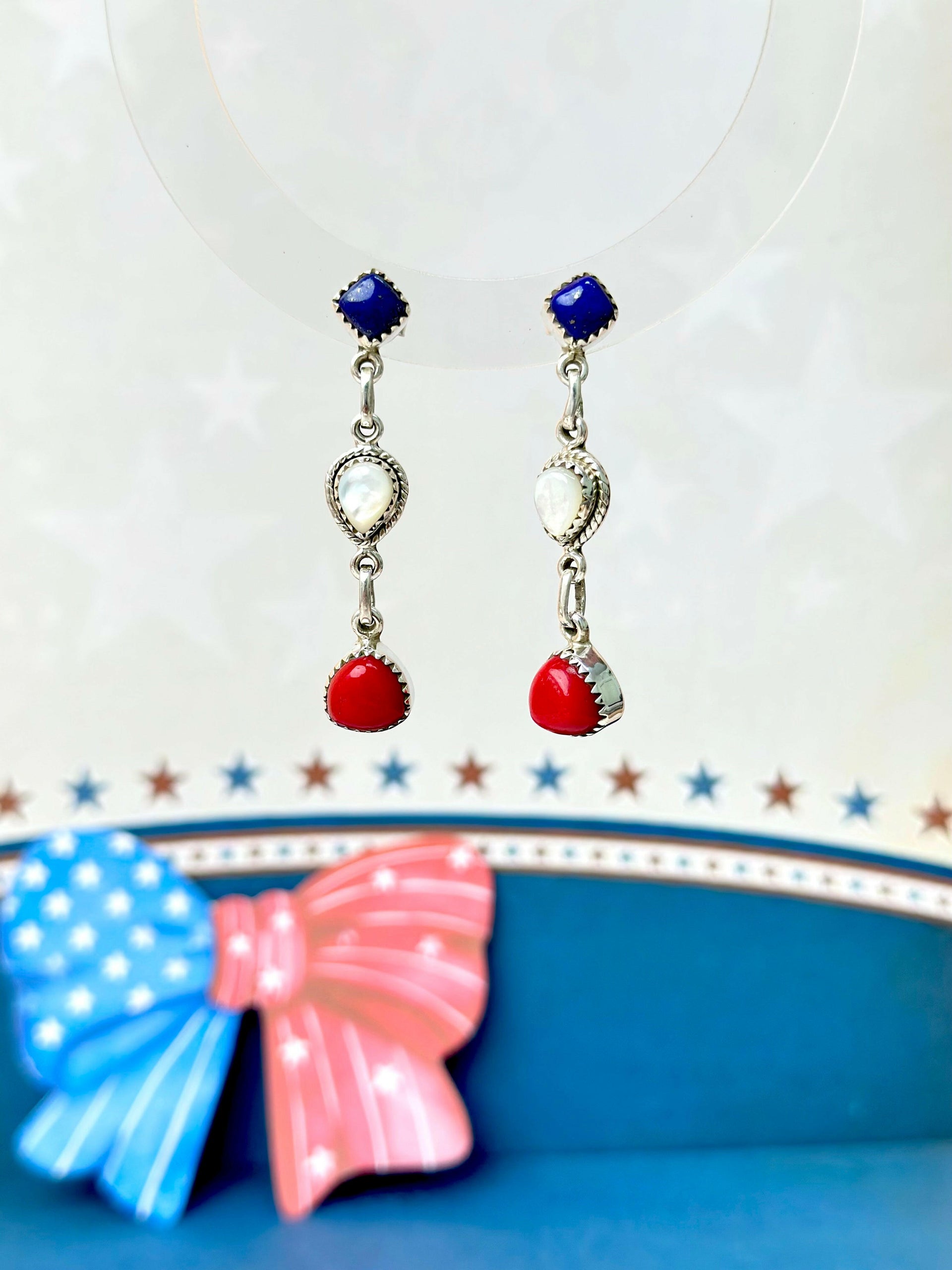 Red Sky Flashers Earrings-Earrings-Krush Kandy, Women's Online Fashion Boutique Located in Phoenix, Arizona (Scottsdale Area)