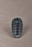Sterling Silver Jeweled Fossil Crawler Ring-Rings-Krush Kandy, Women's Online Fashion Boutique Located in Phoenix, Arizona (Scottsdale Area)