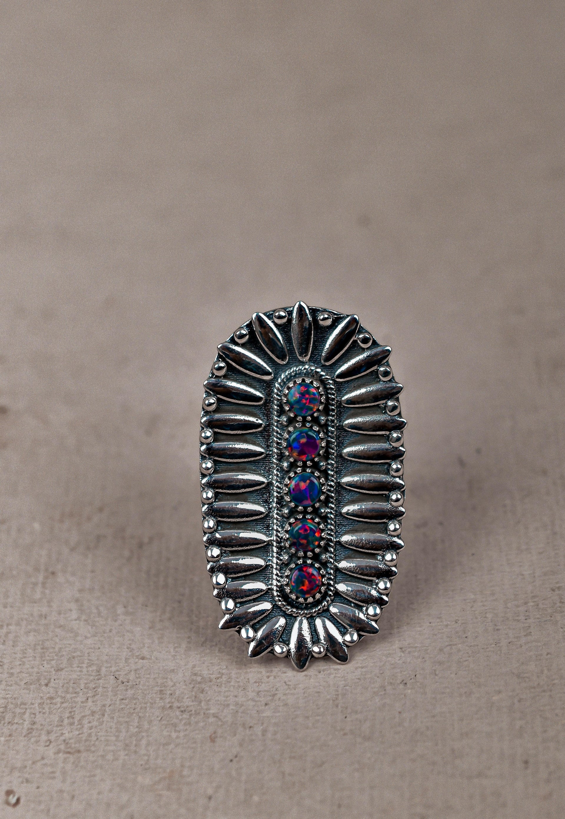 Sterling Silver Jeweled Fossil Crawler Ring-Crawler Rings-Krush Kandy, Women's Online Fashion Boutique Located in Phoenix, Arizona (Scottsdale Area)