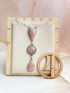 Sunstone 3 stone Necklace sno 34-Necklaces-Krush Kandy, Women's Online Fashion Boutique Located in Phoenix, Arizona (Scottsdale Area)