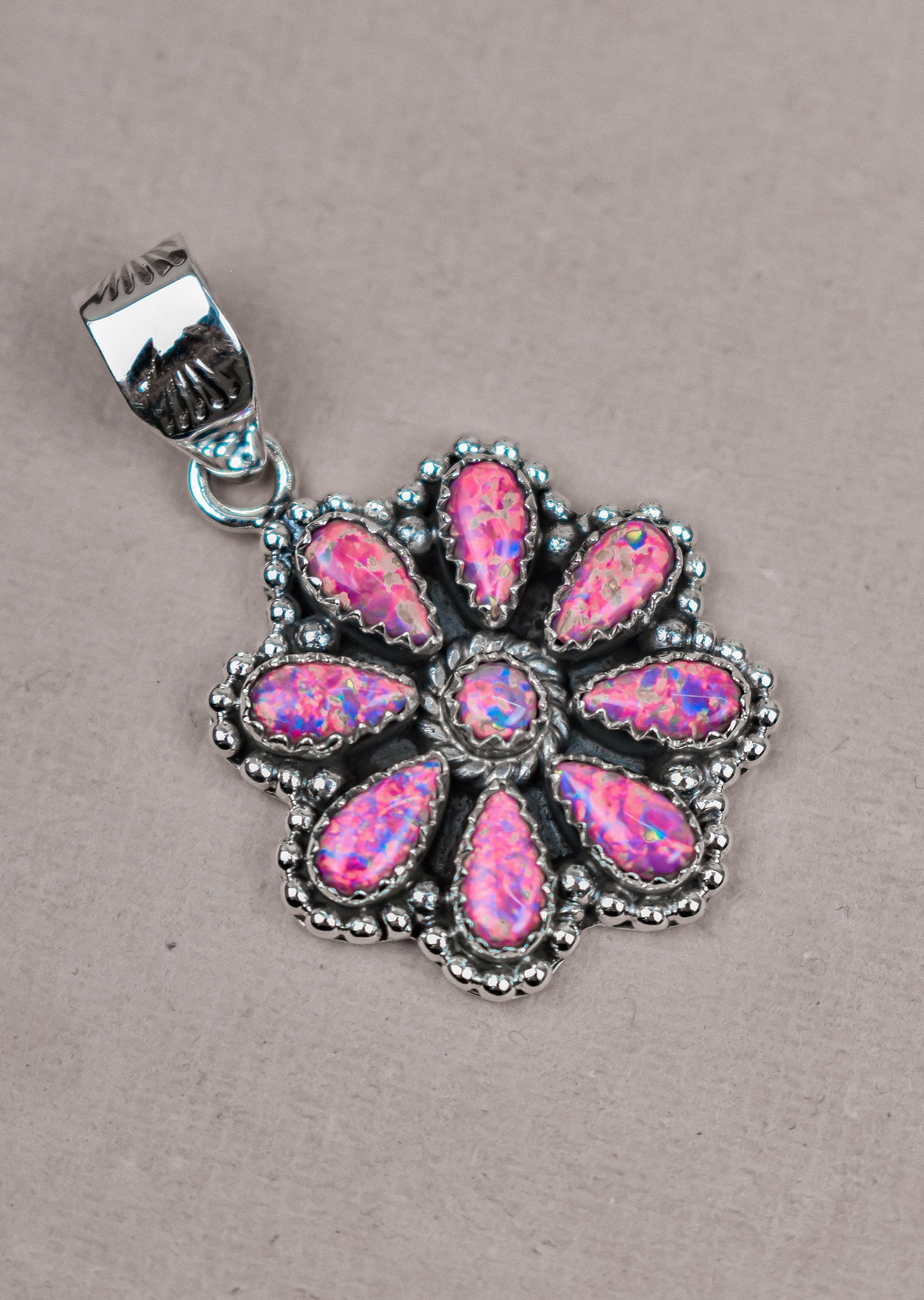 Silver Blossom Gem Pendant-Pendant Necklaces-Krush Kandy, Women's Online Fashion Boutique Located in Phoenix, Arizona (Scottsdale Area)