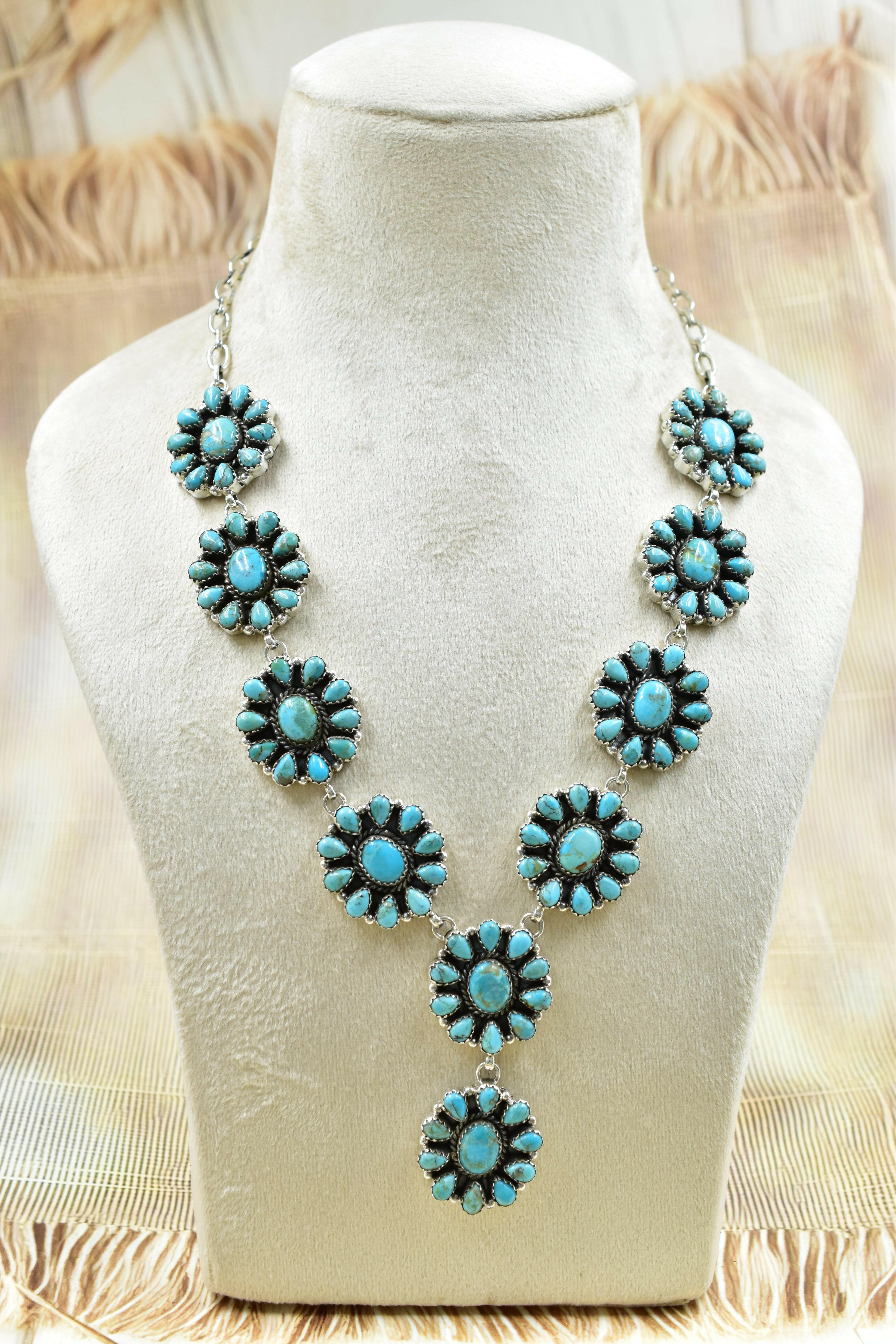 Flower Power Stone Cluster Necklaces-Necklaces-Krush Kandy, Women's Online Fashion Boutique Located in Phoenix, Arizona (Scottsdale Area)