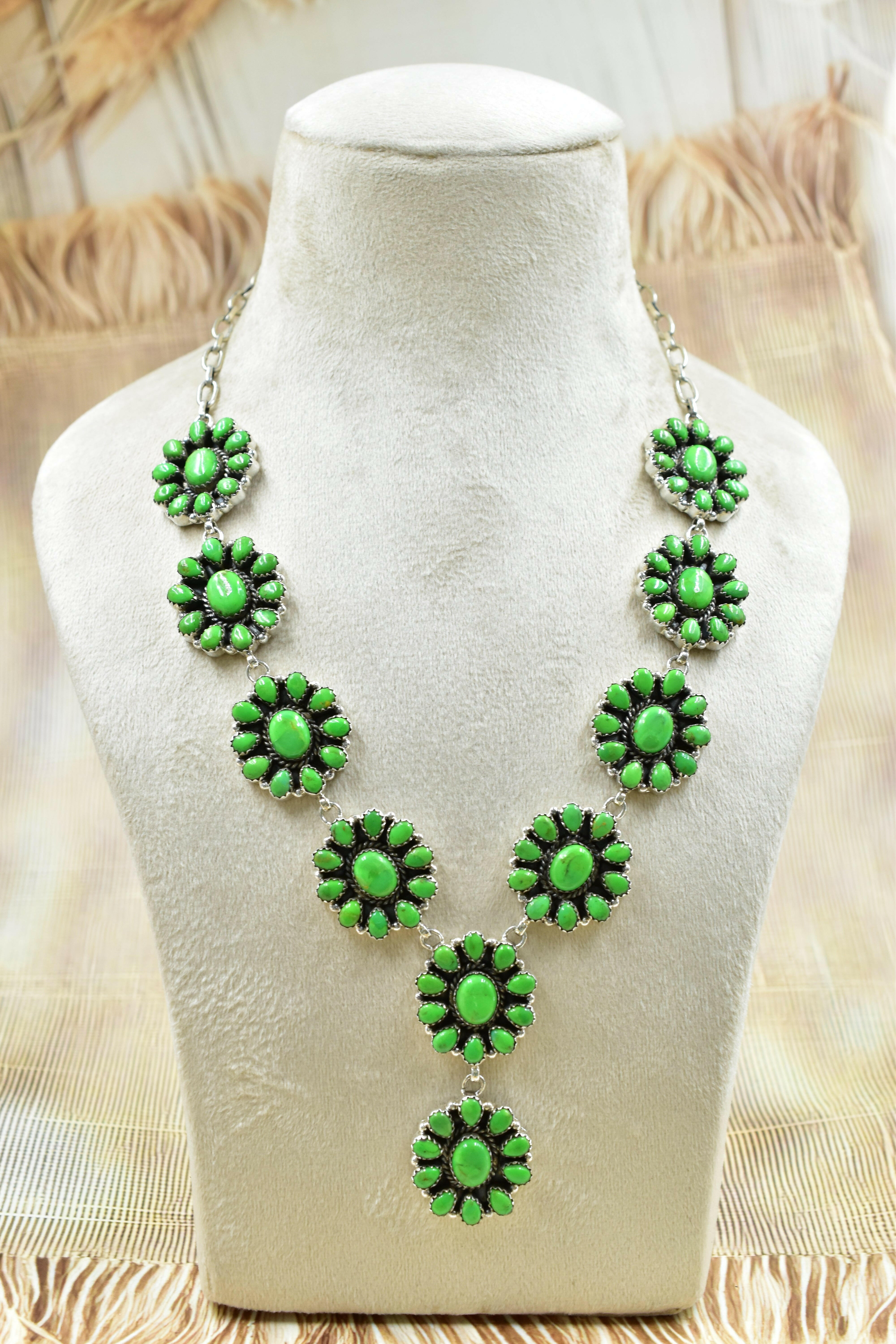 Flower Power Stone Cluster Necklaces-Necklaces-Krush Kandy, Women's Online Fashion Boutique Located in Phoenix, Arizona (Scottsdale Area)