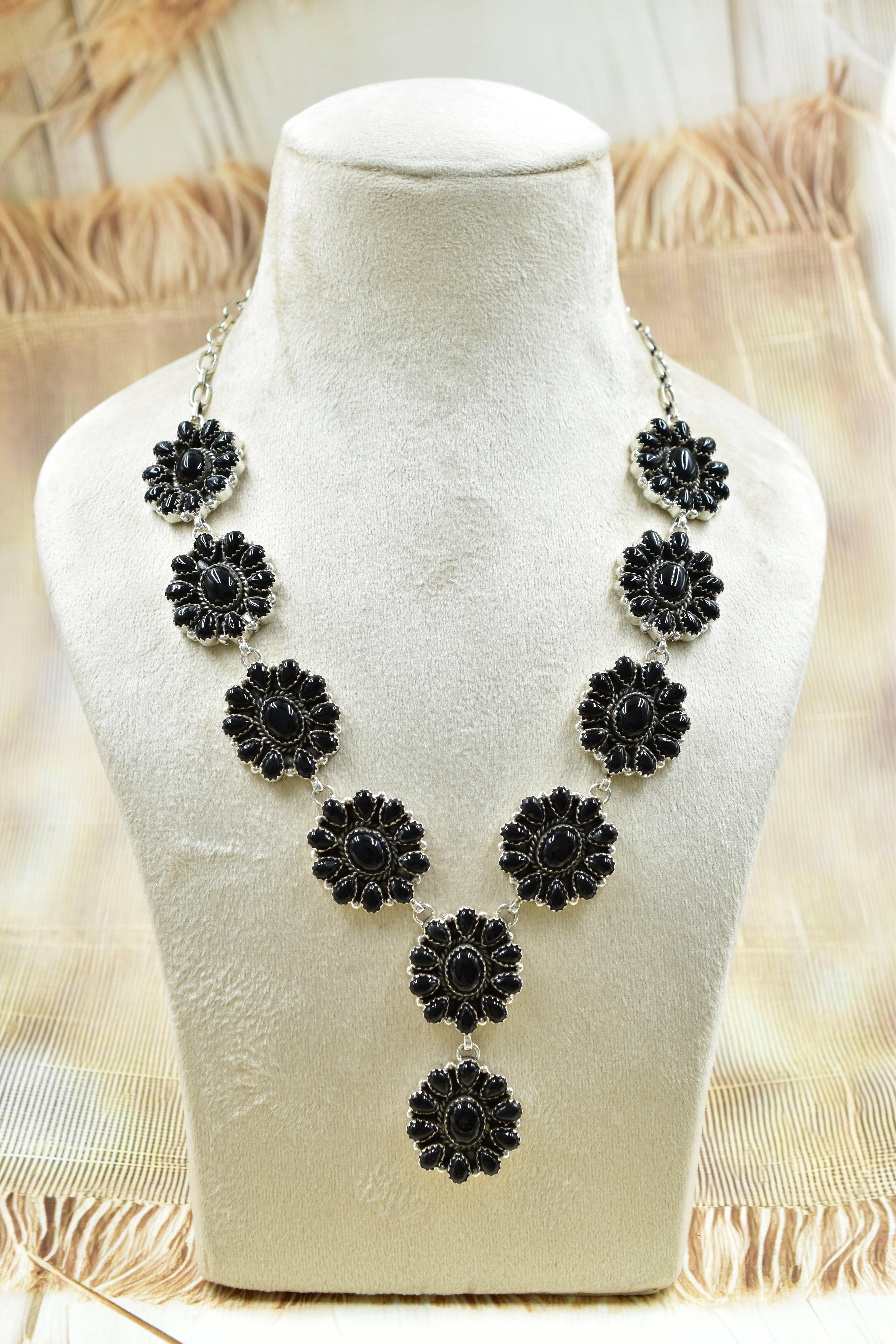 Flower Power Stone Cluster Necklaces-Necklaces-Krush Kandy, Women's Online Fashion Boutique Located in Phoenix, Arizona (Scottsdale Area)