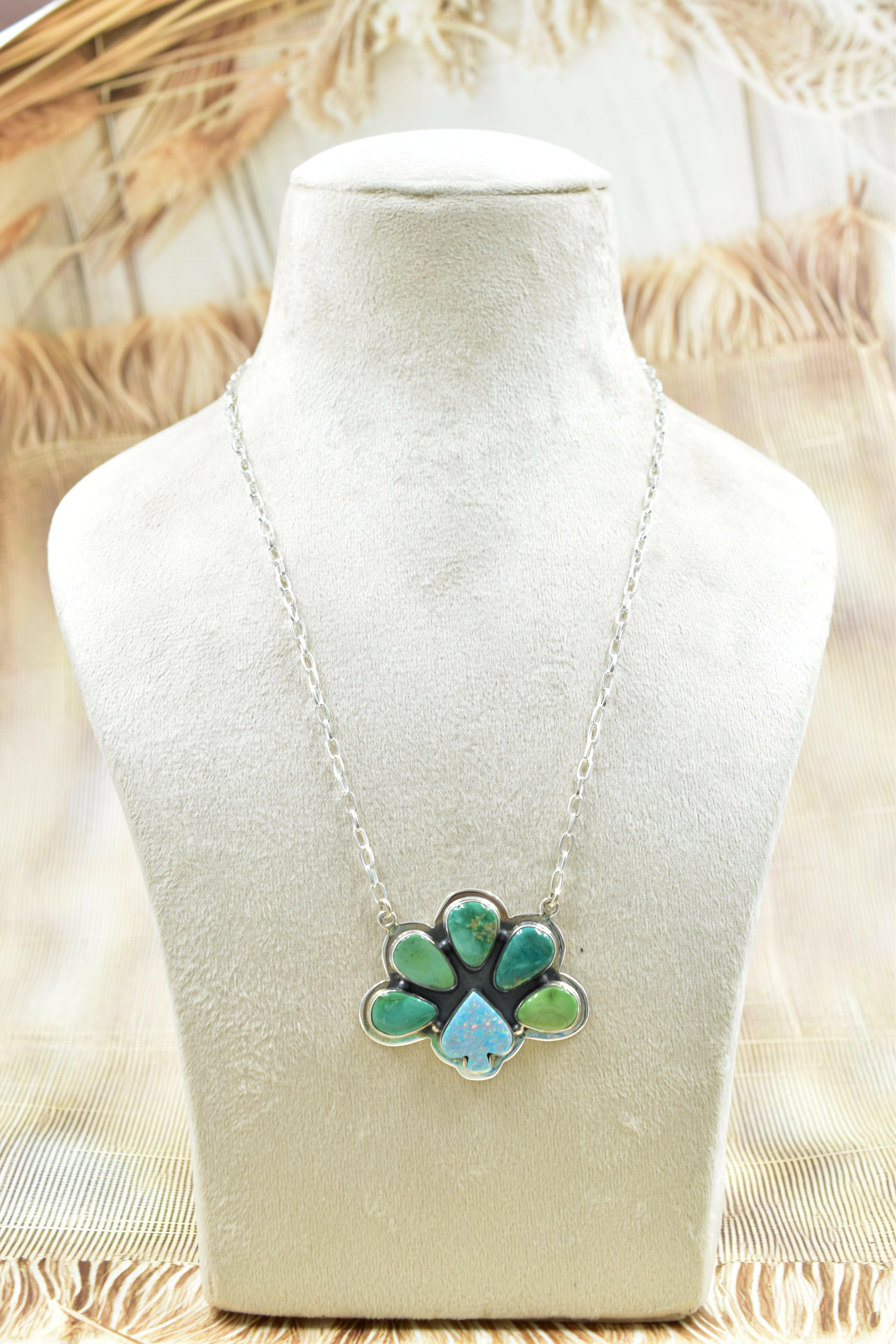 Into The Wild Spade Stone Cluster Necklaces-Necklaces-Krush Kandy, Women's Online Fashion Boutique Located in Phoenix, Arizona (Scottsdale Area)