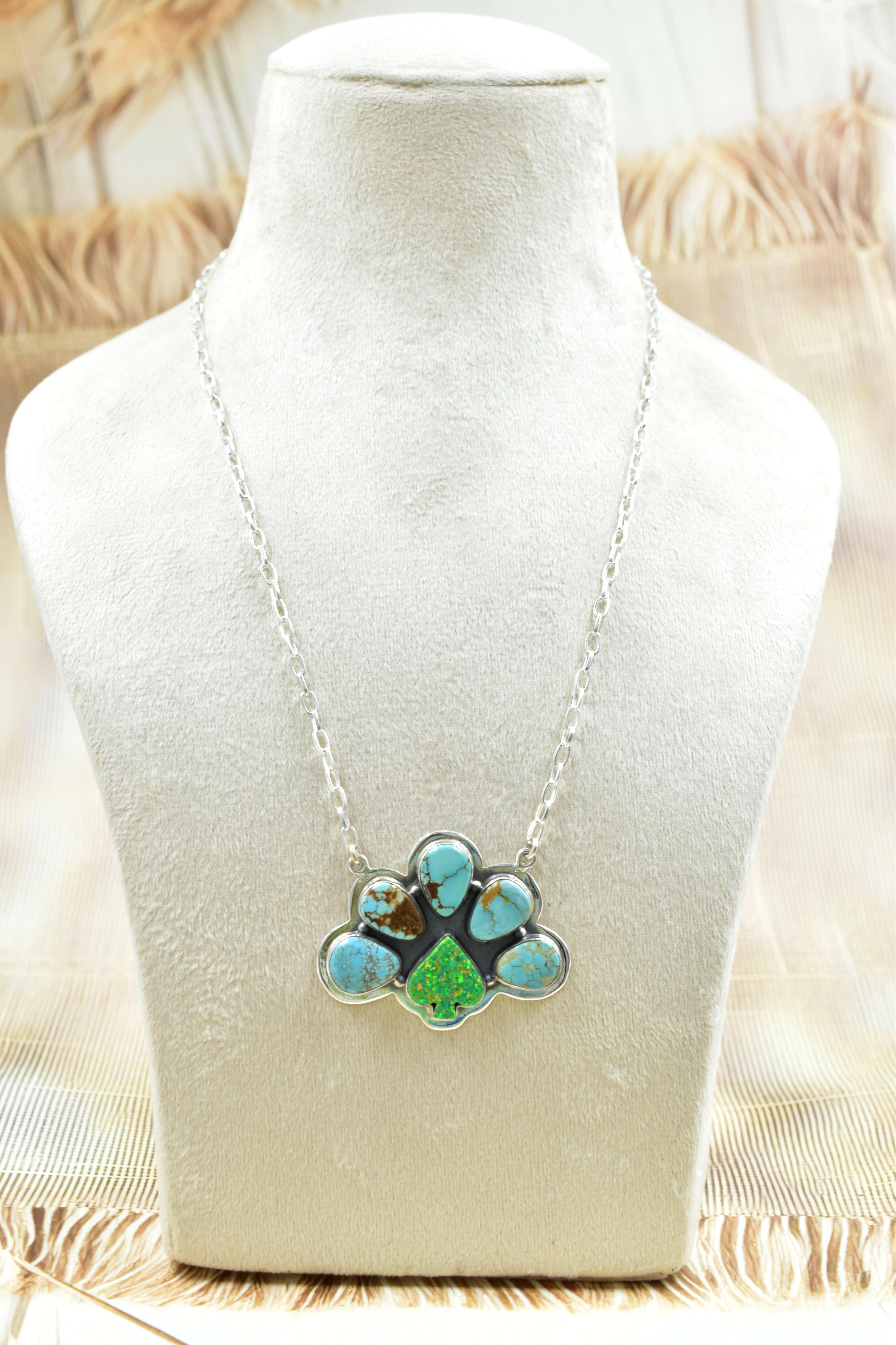 Into The Wild Spade Stone Cluster Necklaces-Necklaces-Krush Kandy, Women's Online Fashion Boutique Located in Phoenix, Arizona (Scottsdale Area)