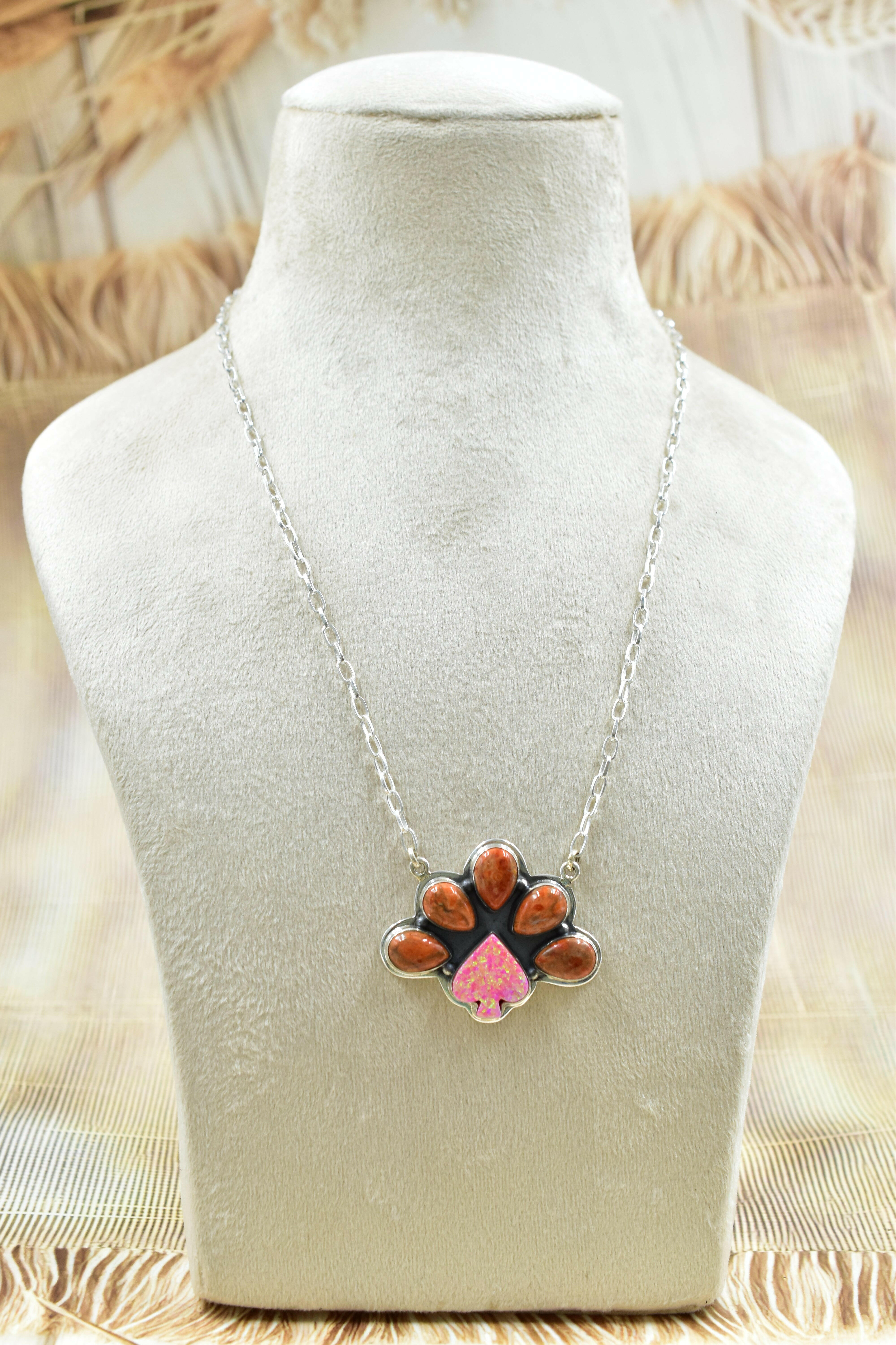 Into The Wild Spade Stone Cluster Necklaces-Necklaces-Krush Kandy, Women's Online Fashion Boutique Located in Phoenix, Arizona (Scottsdale Area)