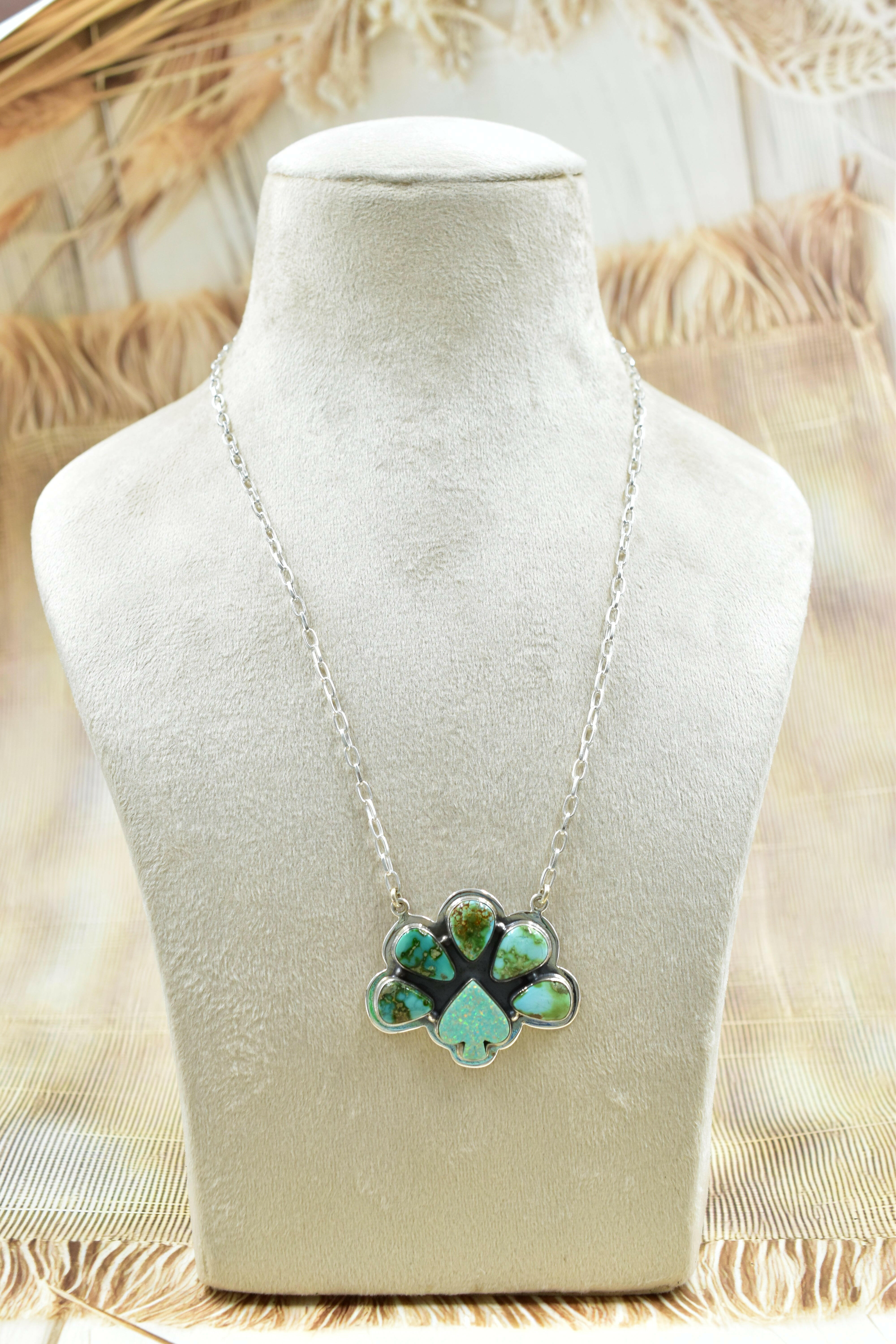 Into The Wild Spade Stone Cluster Necklaces-Necklaces-Krush Kandy, Women's Online Fashion Boutique Located in Phoenix, Arizona (Scottsdale Area)