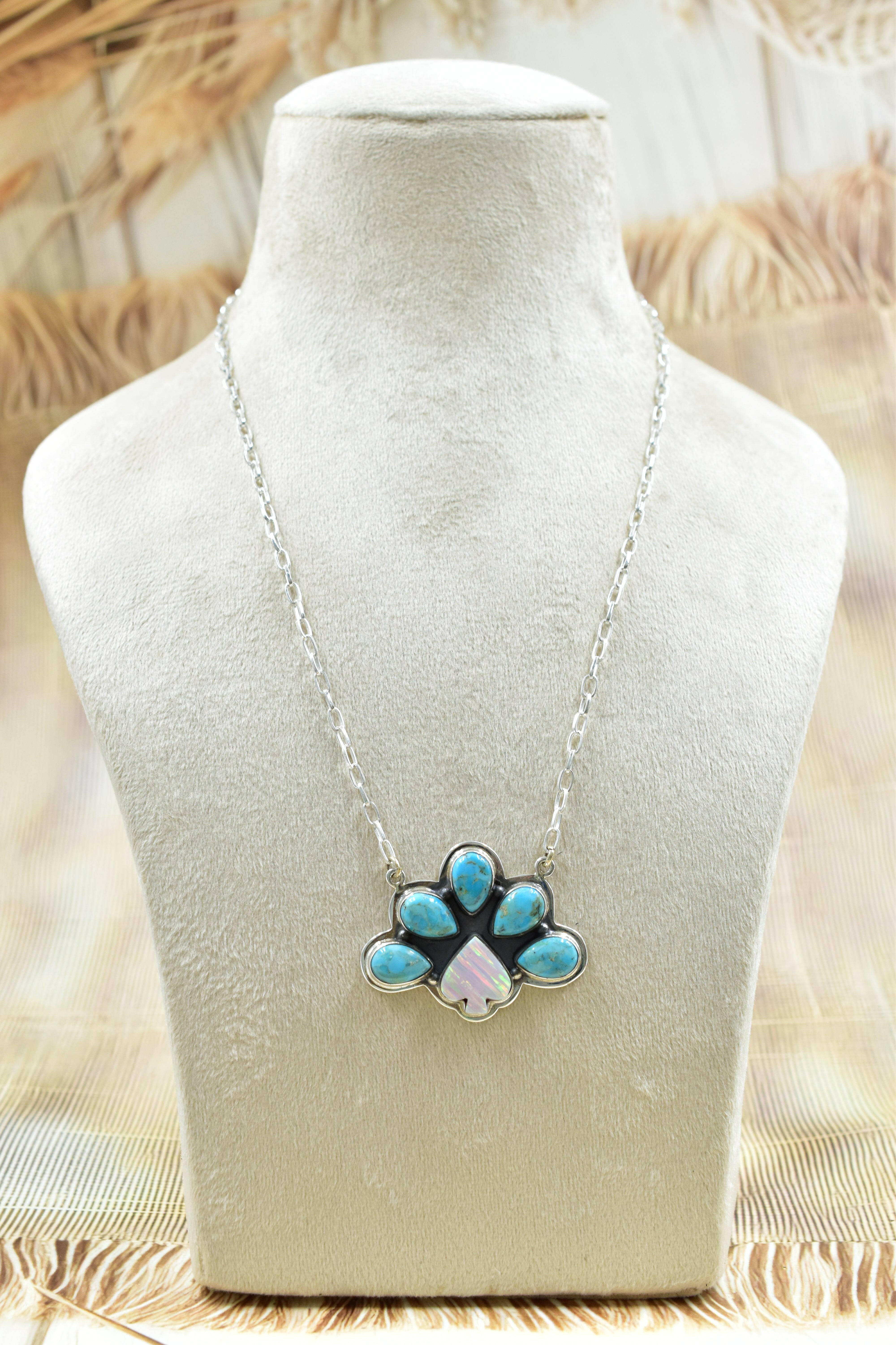 Into The Wild Spade Stone Cluster Necklaces-Necklaces-Krush Kandy, Women's Online Fashion Boutique Located in Phoenix, Arizona (Scottsdale Area)