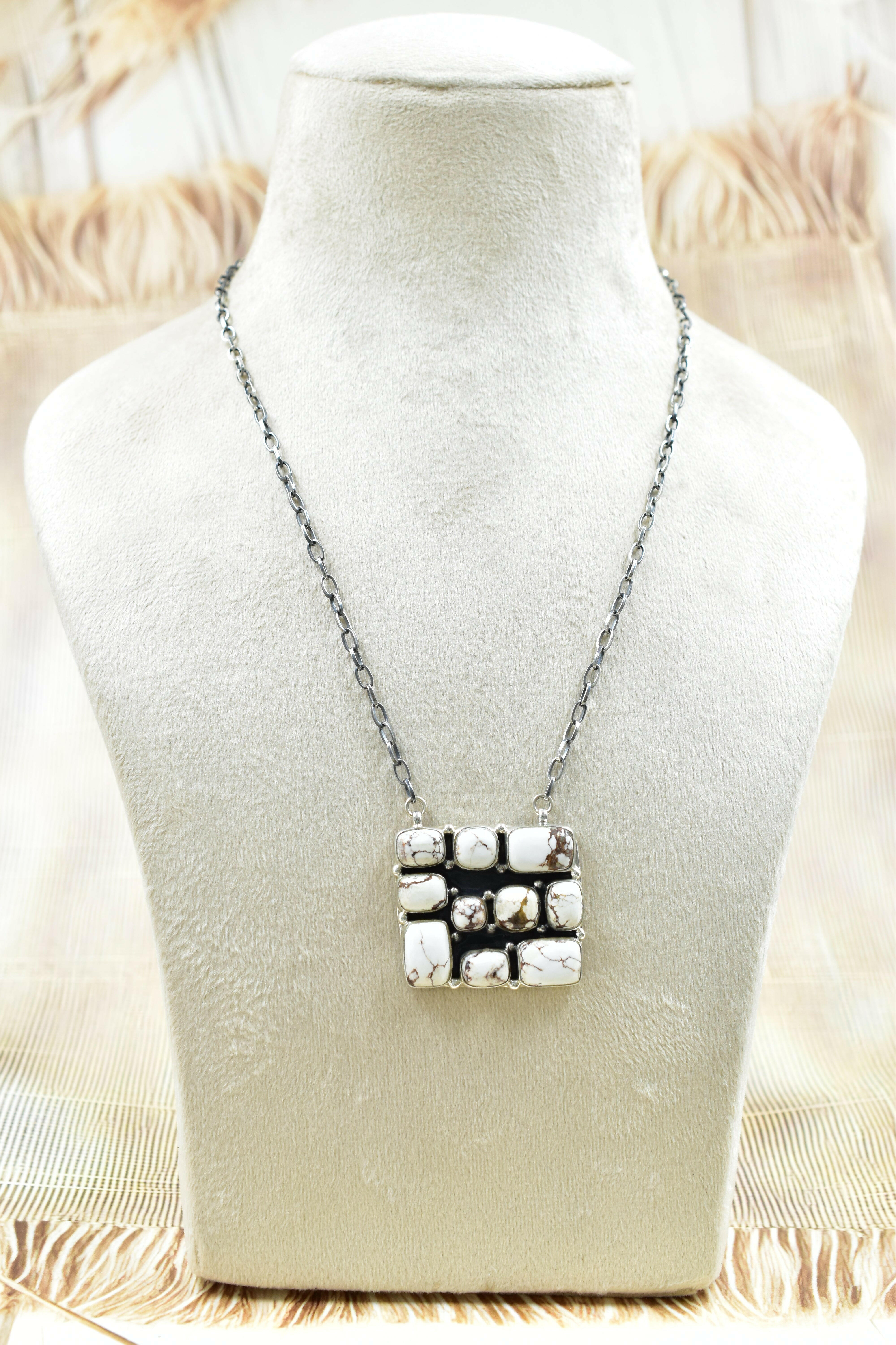 Kandy Bar Stone Cluster Necklaces-Necklaces-Krush Kandy, Women's Online Fashion Boutique Located in Phoenix, Arizona (Scottsdale Area)