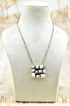 Kandy Bar Stone Cluster Necklaces-Necklaces-Krush Kandy, Women's Online Fashion Boutique Located in Phoenix, Arizona (Scottsdale Area)