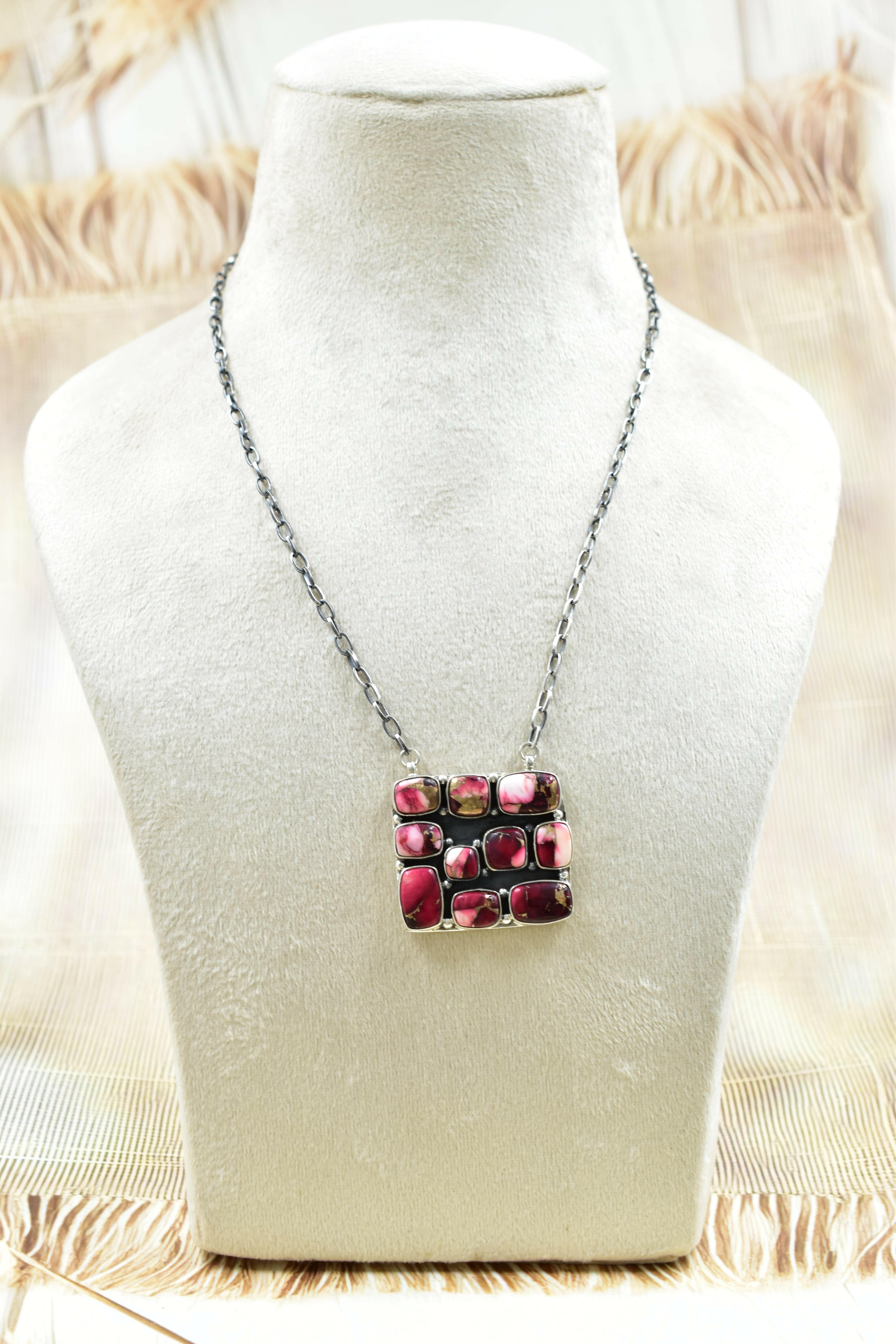 Kandy Bar Stone Cluster Necklaces-Necklaces-Krush Kandy, Women's Online Fashion Boutique Located in Phoenix, Arizona (Scottsdale Area)