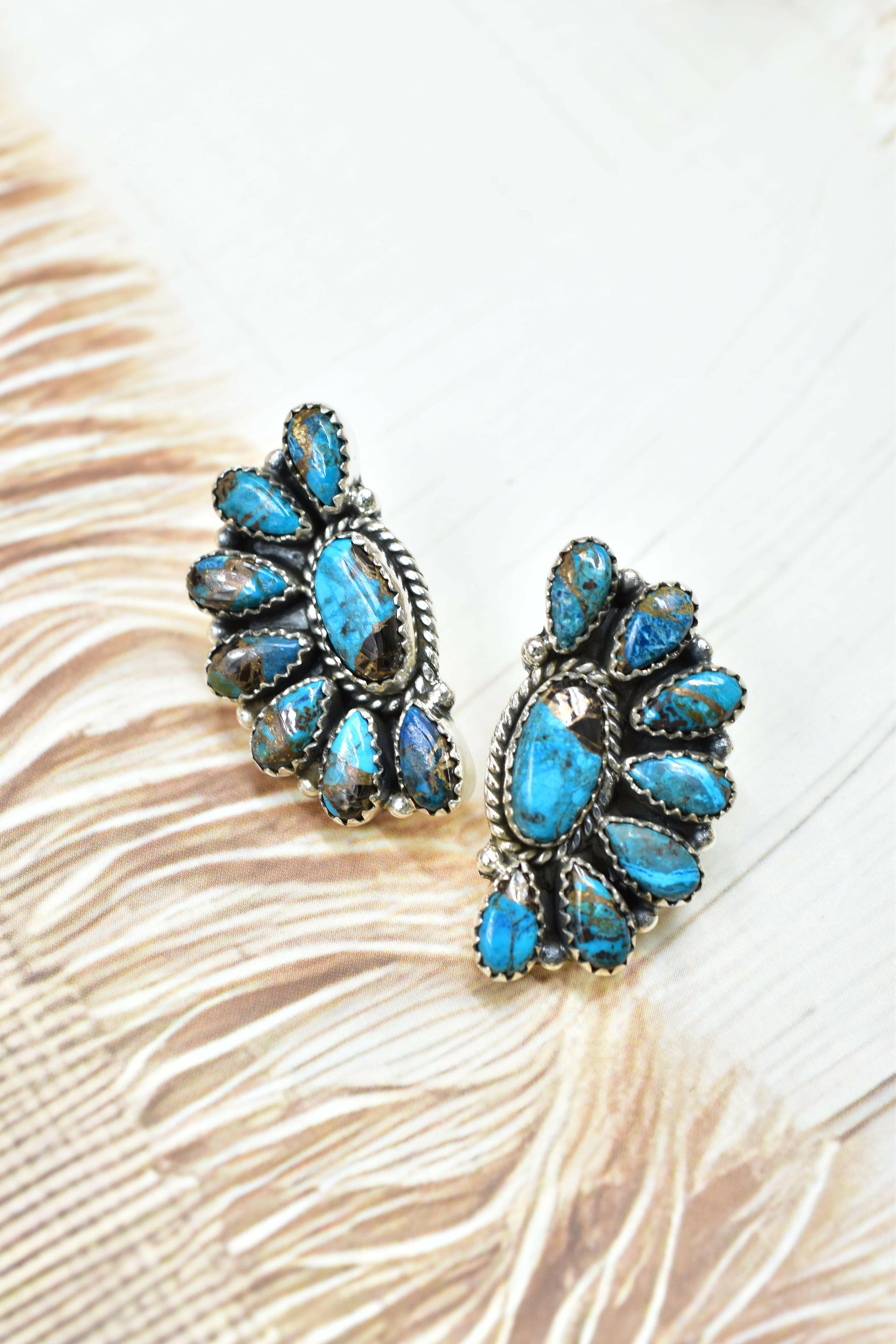 Half Cluster Kandy Stone Stud Earrings-Earrings-Krush Kandy, Women's Online Fashion Boutique Located in Phoenix, Arizona (Scottsdale Area)