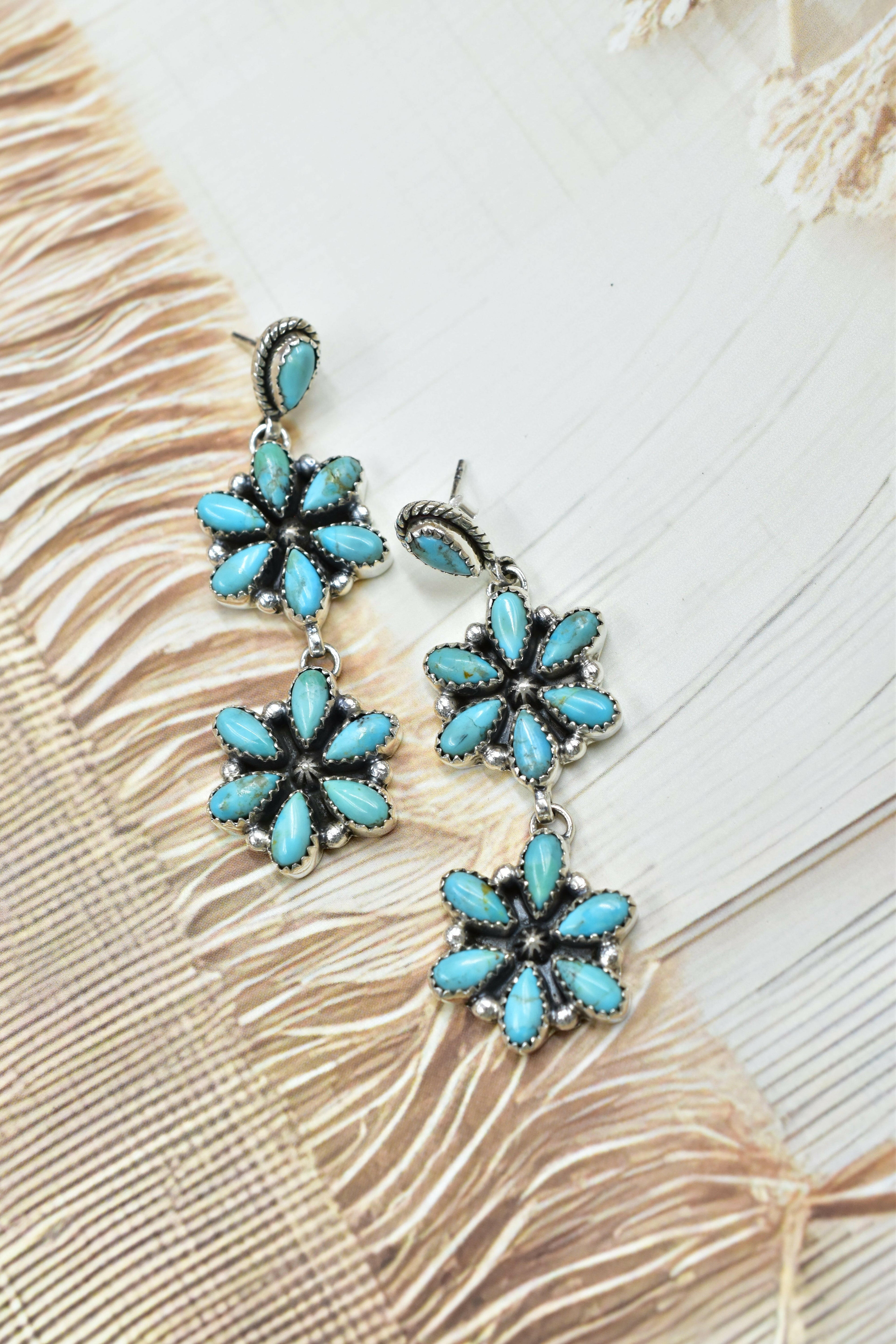 Serenity's Cluster Stone Drop Earrings-Earrings-Krush Kandy, Women's Online Fashion Boutique Located in Phoenix, Arizona (Scottsdale Area)