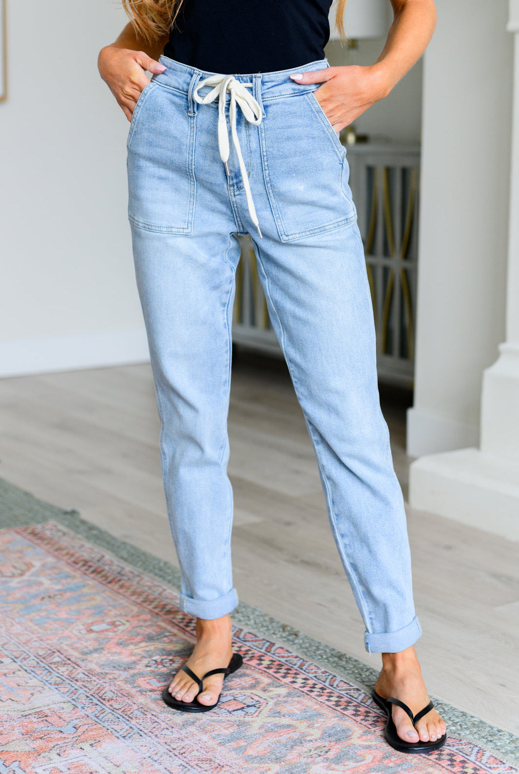 Cooper High Rise Vintage Denim Jogger-Jeans-Krush Kandy, Women's Online Fashion Boutique Located in Phoenix, Arizona (Scottsdale Area)