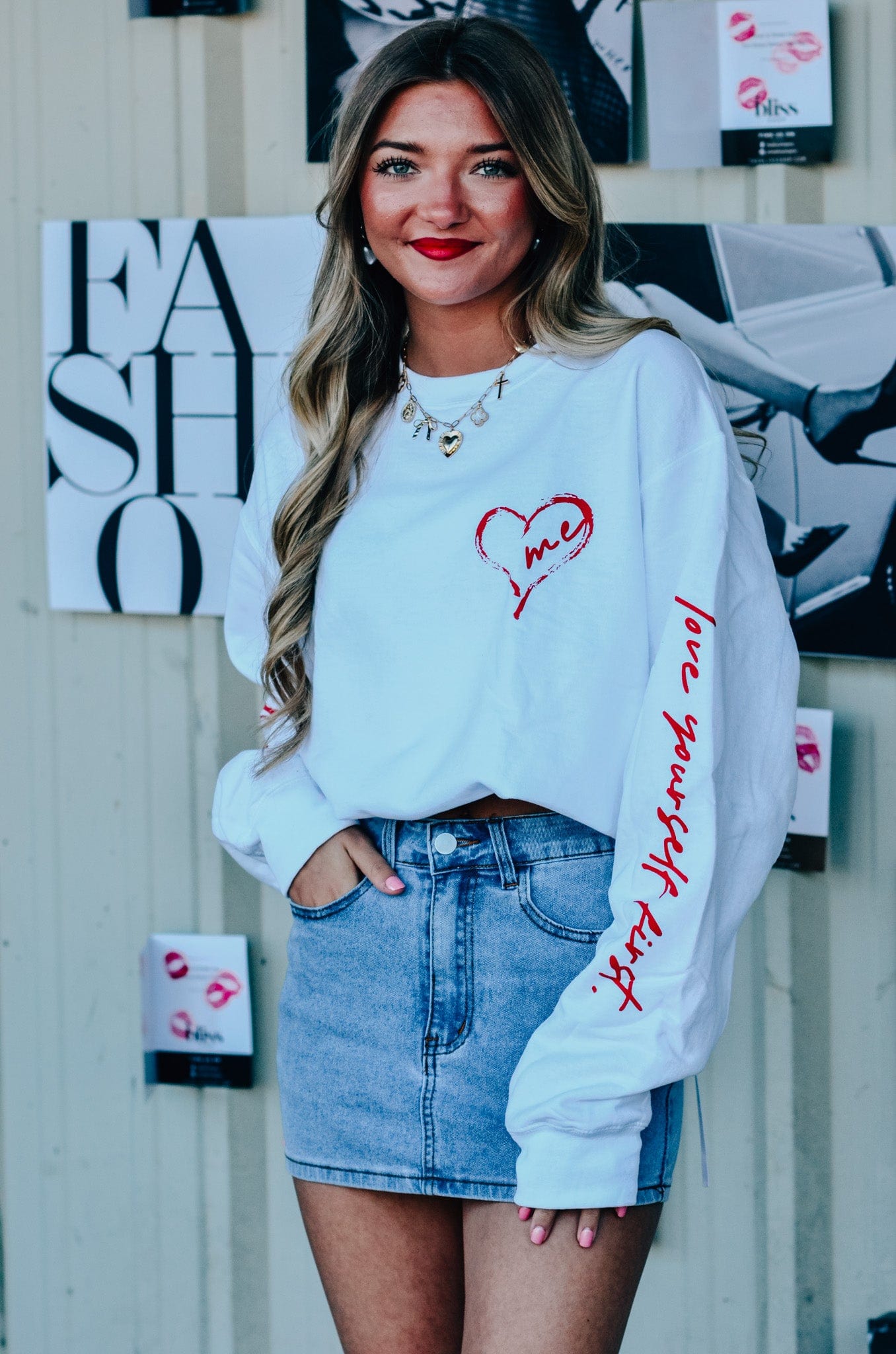 Love Yourself First Sweatshirt-Krush Kandy, Women's Online Fashion Boutique Located in Phoenix, Arizona (Scottsdale Area)