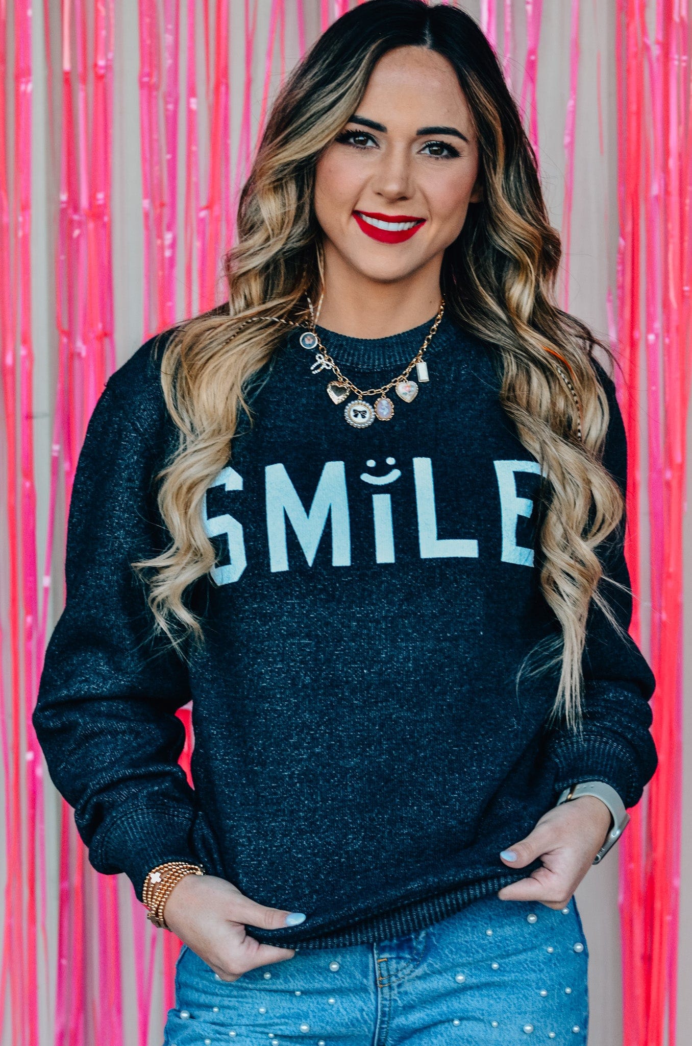 Smile Puff Knit Sweater-Krush Kandy, Women's Online Fashion Boutique Located in Phoenix, Arizona (Scottsdale Area)