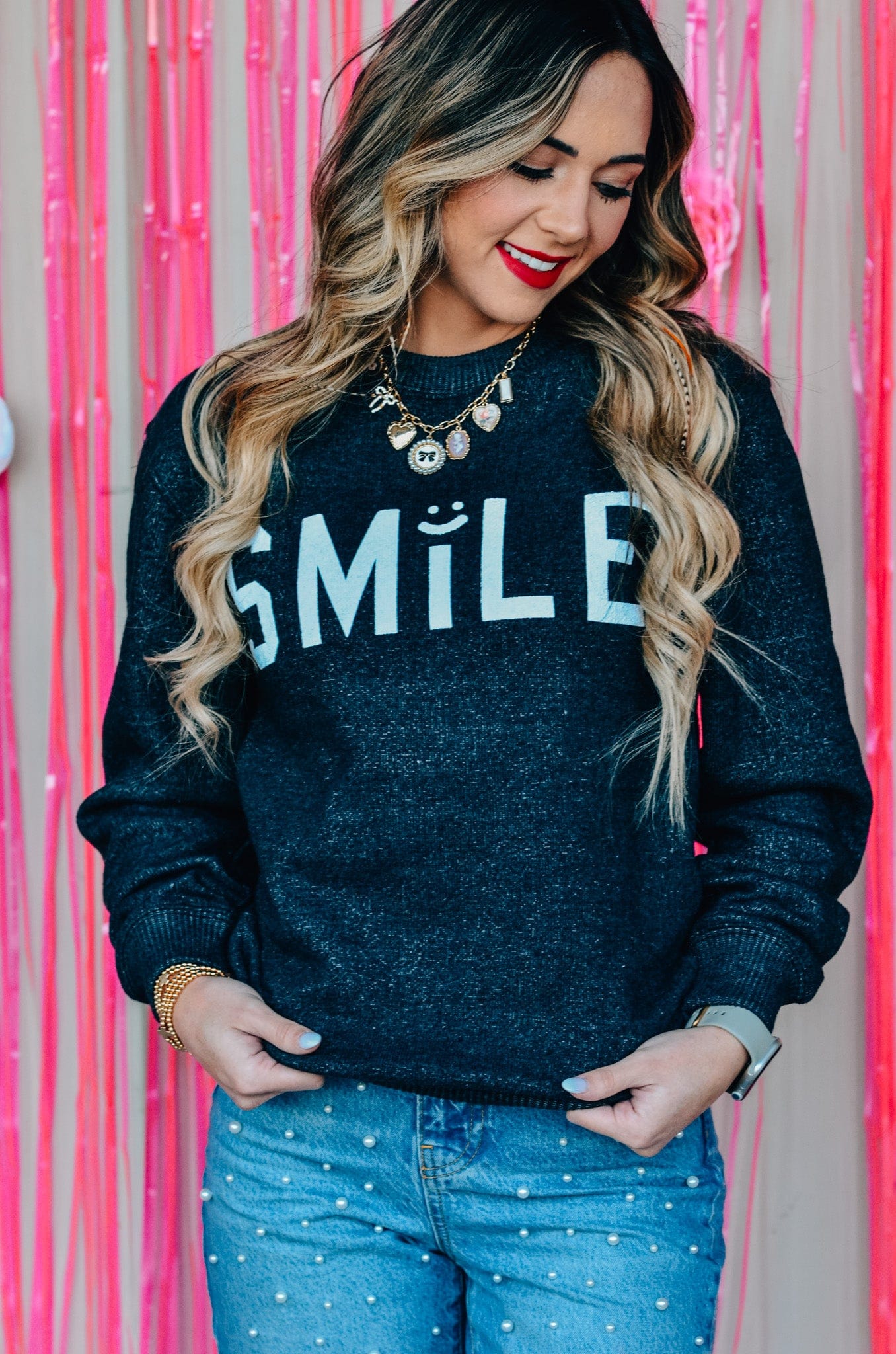 Smile Puff Knit Sweater-Krush Kandy, Women's Online Fashion Boutique Located in Phoenix, Arizona (Scottsdale Area)