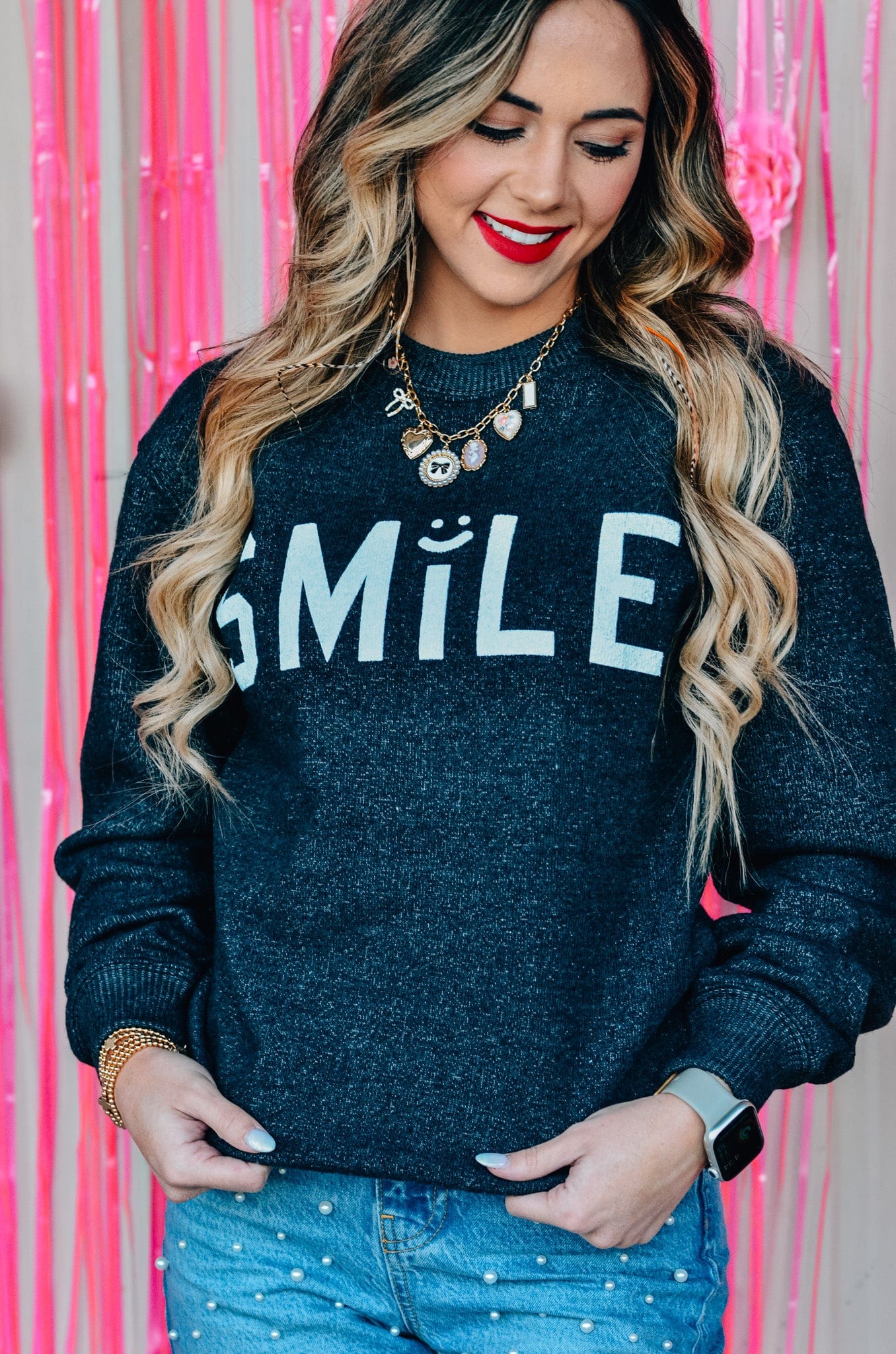 Smile Puff Knit Sweater-Krush Kandy, Women's Online Fashion Boutique Located in Phoenix, Arizona (Scottsdale Area)