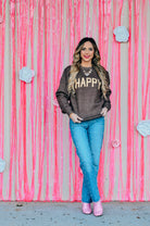 Happy Puff Knit Sweater-Krush Kandy, Women's Online Fashion Boutique Located in Phoenix, Arizona (Scottsdale Area)