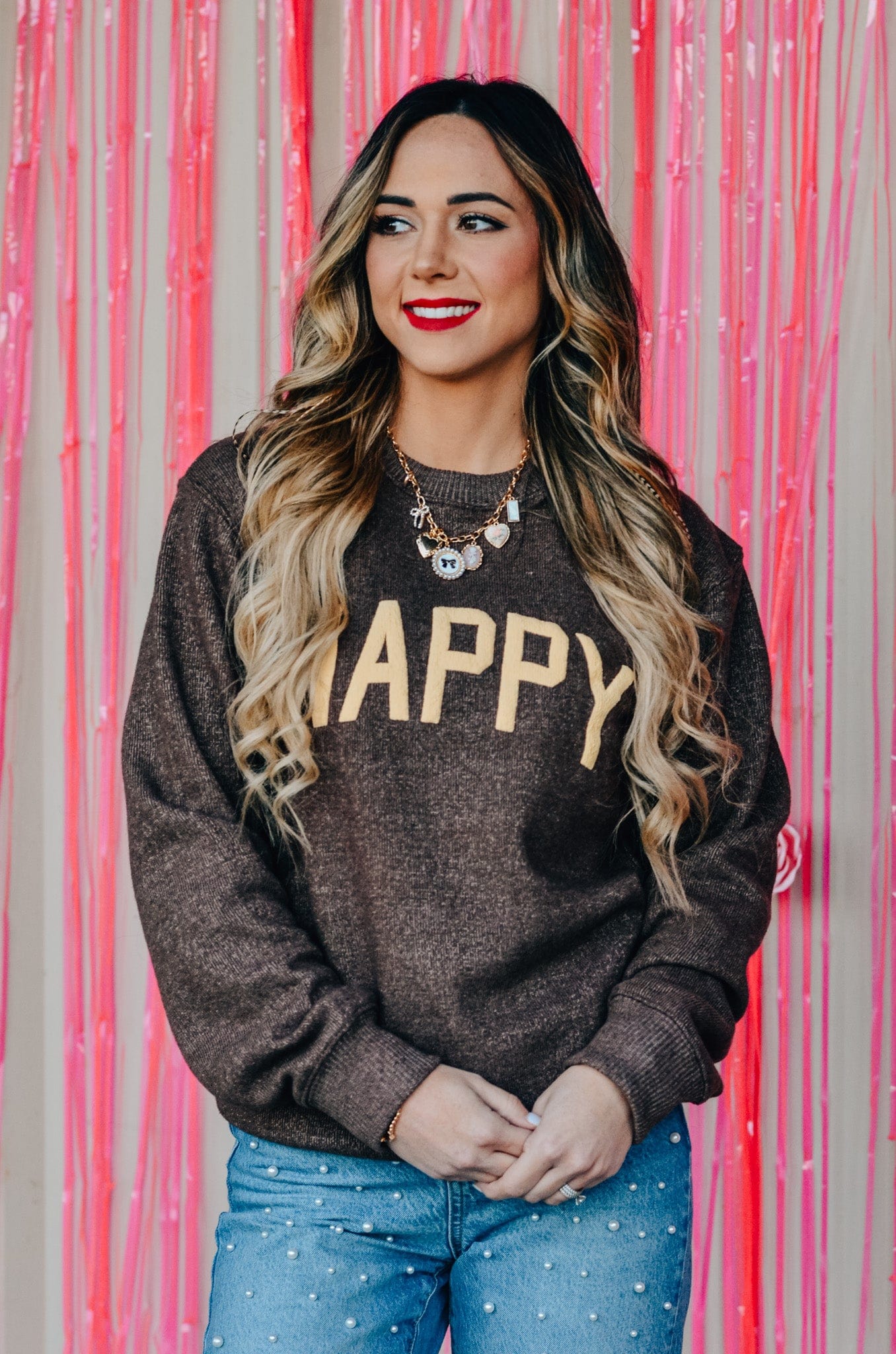 Happy Puff Knit Sweater-Krush Kandy, Women's Online Fashion Boutique Located in Phoenix, Arizona (Scottsdale Area)