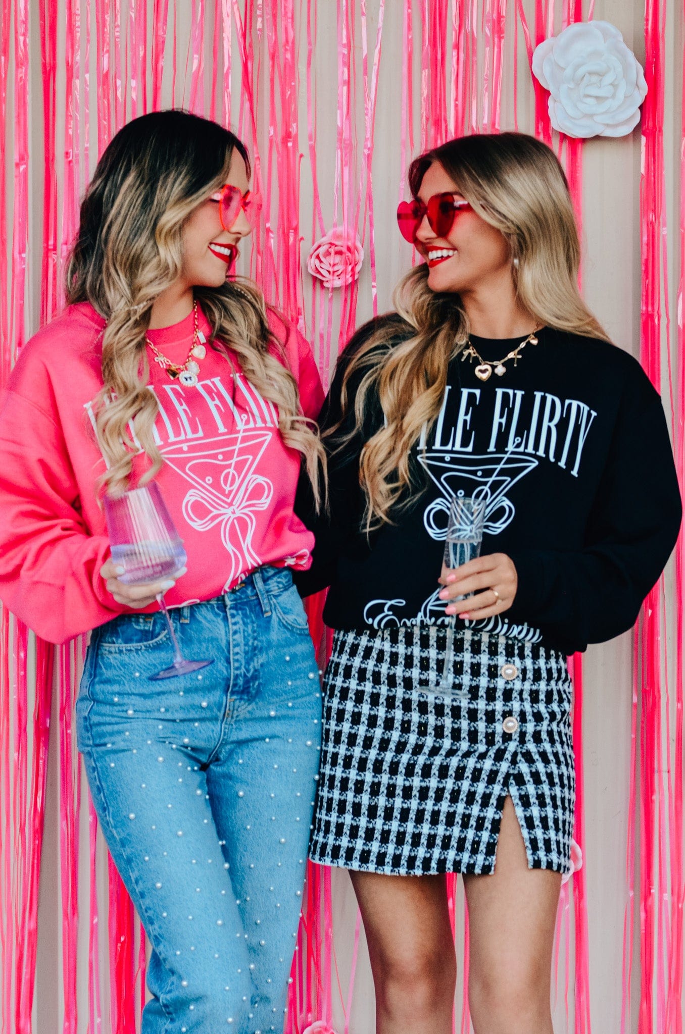 Little Flirty Extra Dirty Pink Sweatshirt-Krush Kandy, Women's Online Fashion Boutique Located in Phoenix, Arizona (Scottsdale Area)