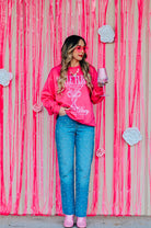 Little Flirty Extra Dirty Pink Sweatshirt-Krush Kandy, Women's Online Fashion Boutique Located in Phoenix, Arizona (Scottsdale Area)