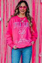 Little Flirty Extra Dirty Pink Sweatshirt-Krush Kandy, Women's Online Fashion Boutique Located in Phoenix, Arizona (Scottsdale Area)