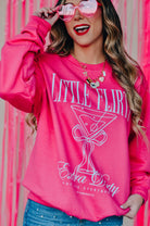 Little Flirty Extra Dirty Pink Sweatshirt-Krush Kandy, Women's Online Fashion Boutique Located in Phoenix, Arizona (Scottsdale Area)