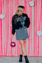 Little Flirty Extra Dirty Black Sweatshirt-Krush Kandy, Women's Online Fashion Boutique Located in Phoenix, Arizona (Scottsdale Area)