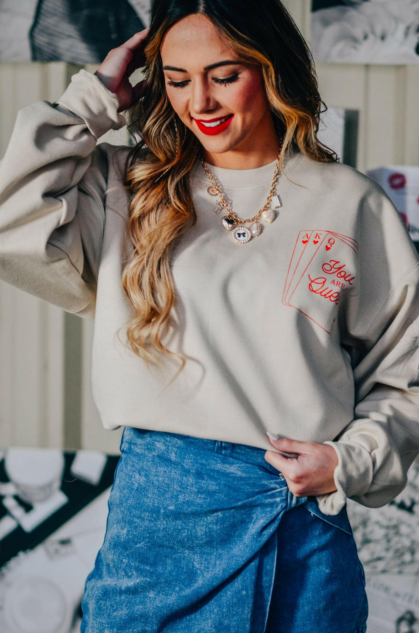 Queen Sweatshirt with Hearts Design for Comfort – Krush Kandy