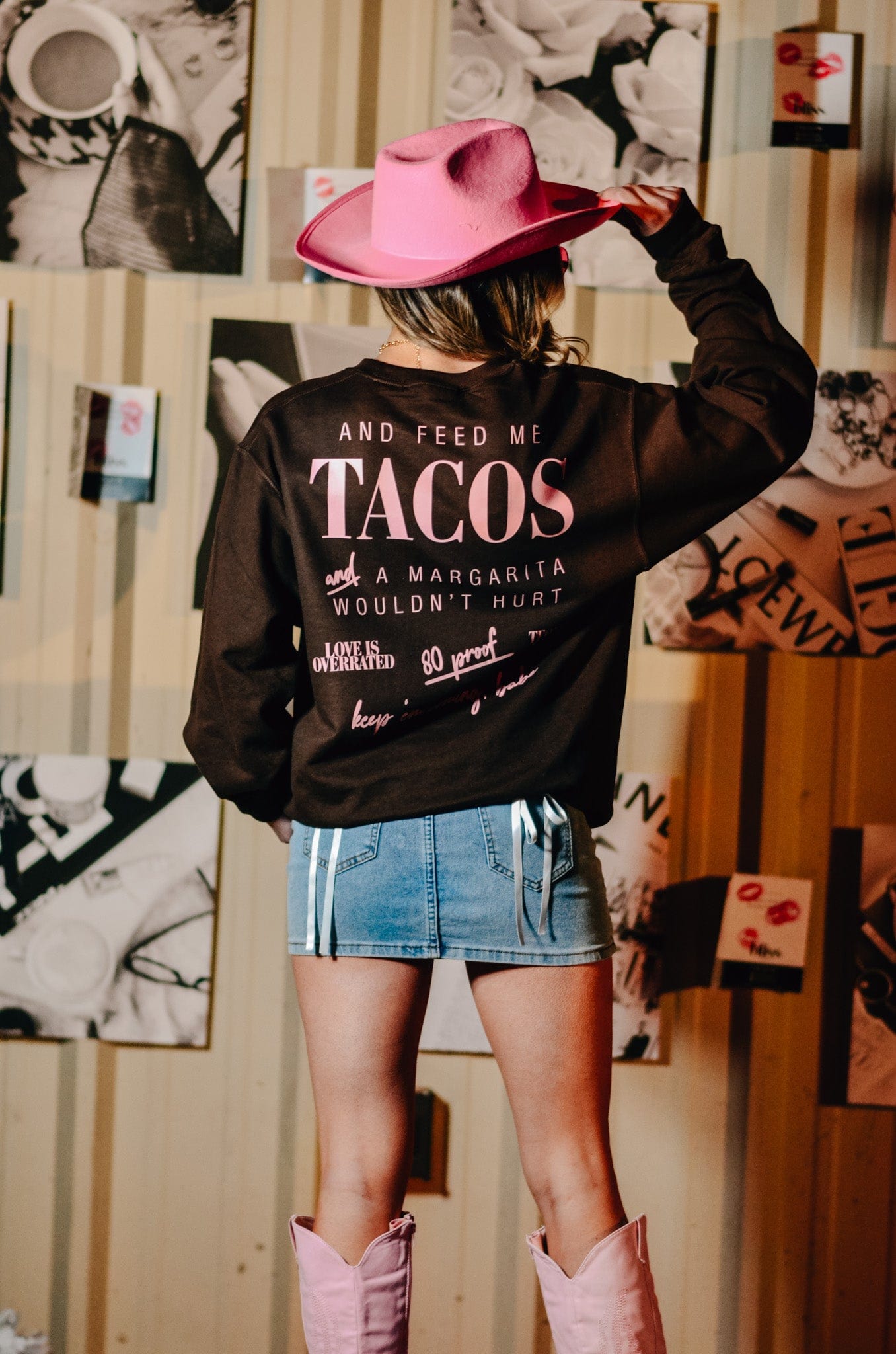 Call Me Pretty & Feed Me Tacos Sweatshirt-Krush Kandy, Women's Online Fashion Boutique Located in Phoenix, Arizona (Scottsdale Area)