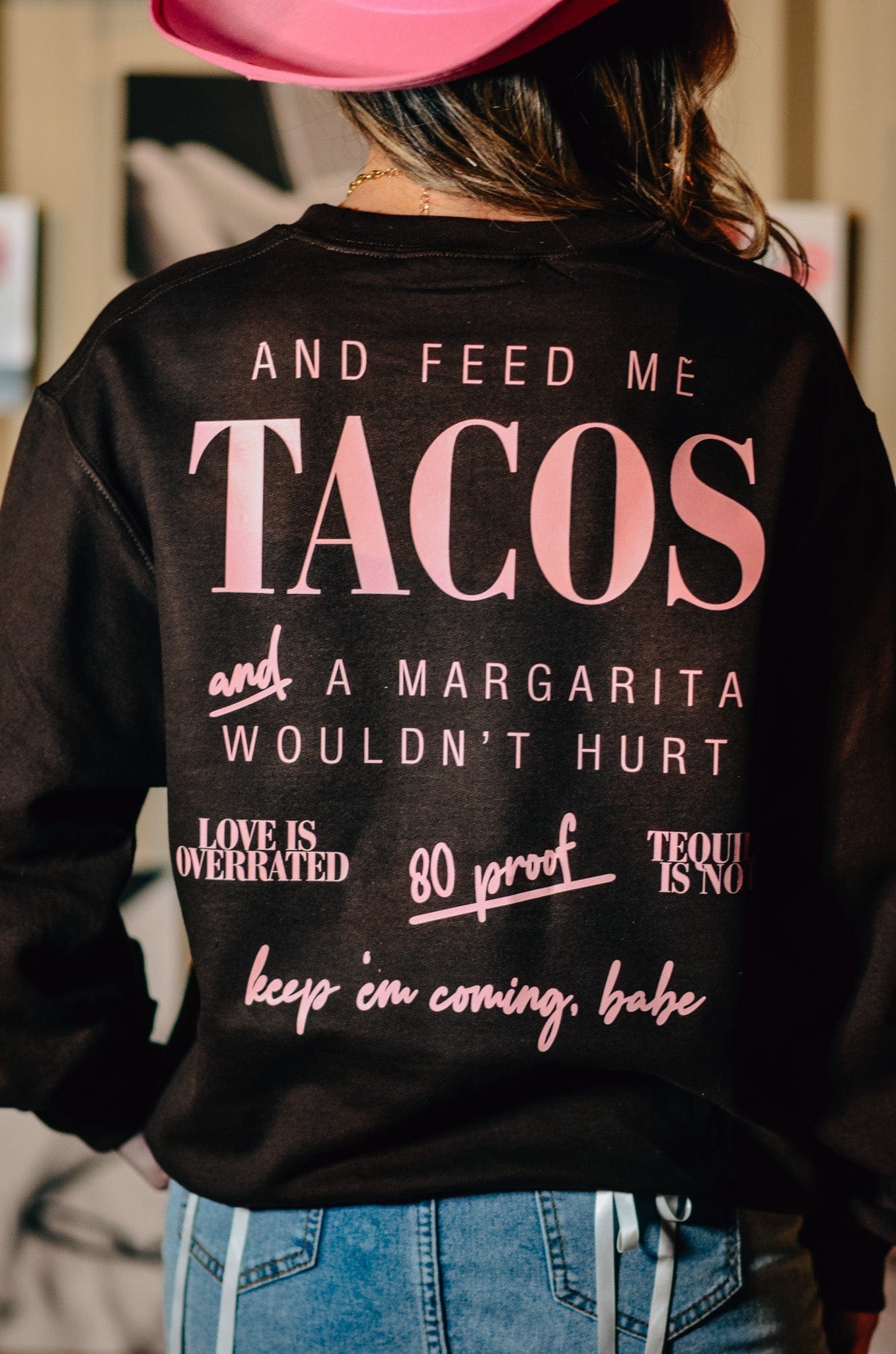 Call Me Pretty & Feed Me Tacos Sweatshirt-Krush Kandy, Women's Online Fashion Boutique Located in Phoenix, Arizona (Scottsdale Area)