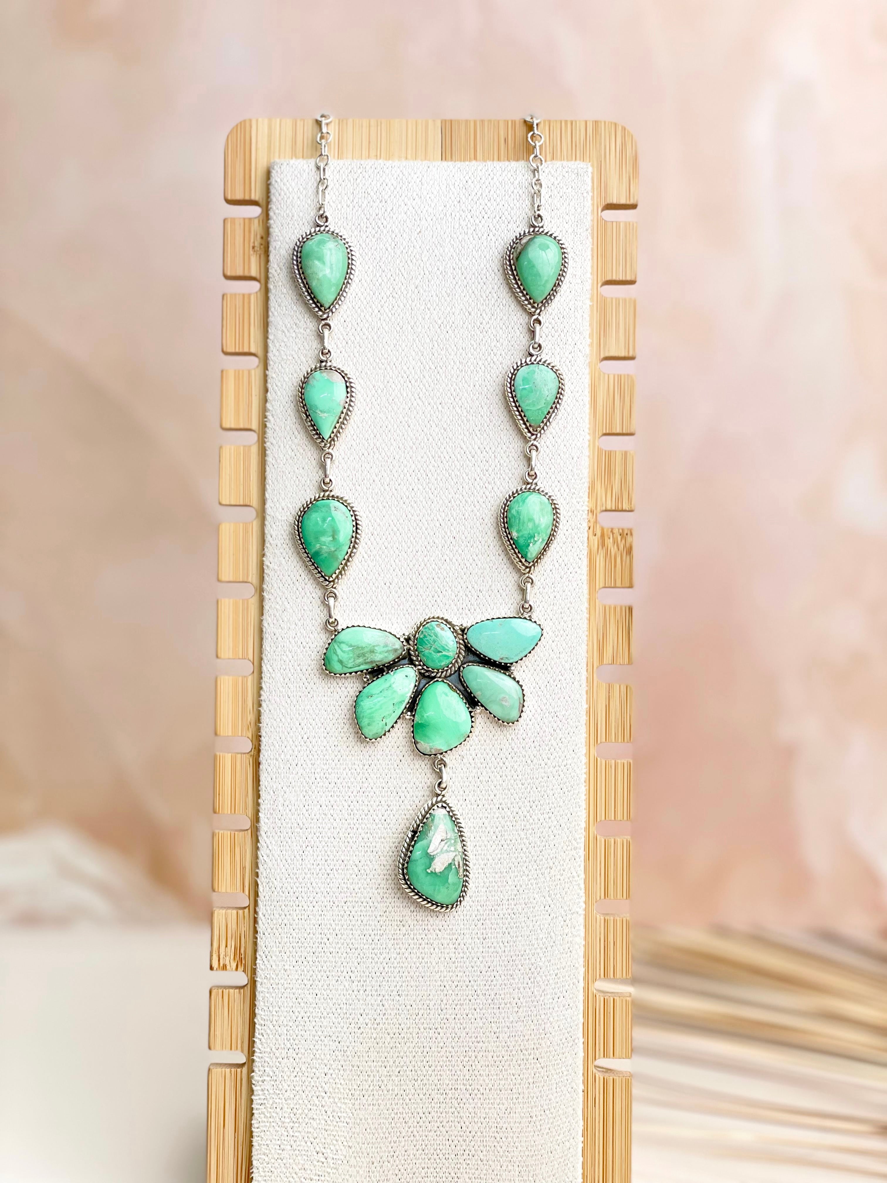 Australian Varascite Statement Necklace Sno 25-Necklaces-Krush Kandy, Women's Online Fashion Boutique Located in Phoenix, Arizona (Scottsdale Area)