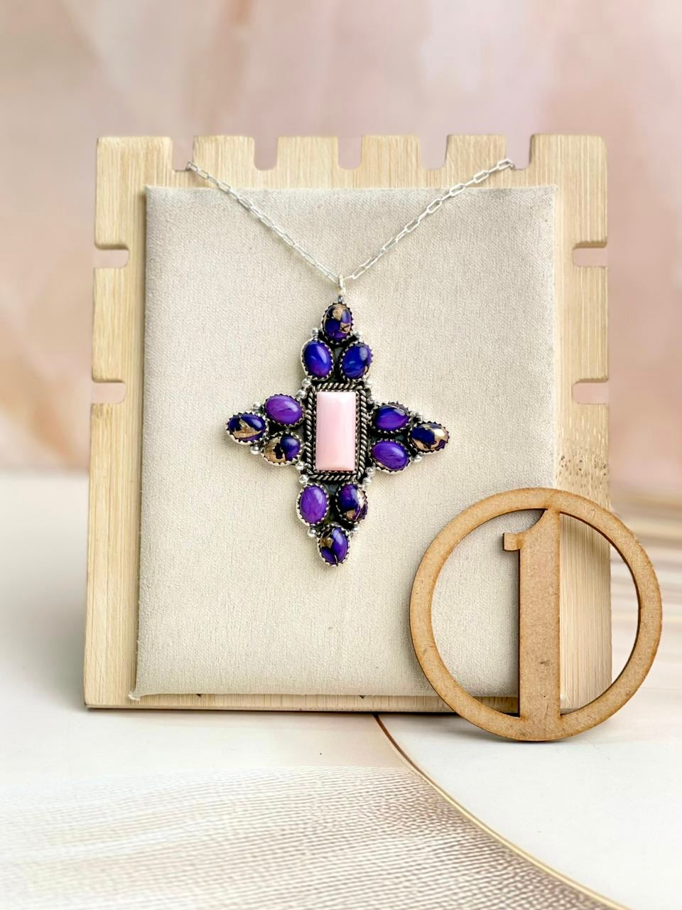 Pink Conch & Berry Dahlia Cluster Necklace-Necklaces-Krush Kandy, Women's Online Fashion Boutique Located in Phoenix, Arizona (Scottsdale Area)