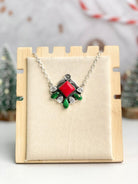 Holiday Stone Cluster Necklace-Necklaces-Krush Kandy, Women's Online Fashion Boutique Located in Phoenix, Arizona (Scottsdale Area)
