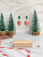 Holly Jolly Red & White Christmas Earrings-Earrings-Krush Kandy, Women's Online Fashion Boutique Located in Phoenix, Arizona (Scottsdale Area)